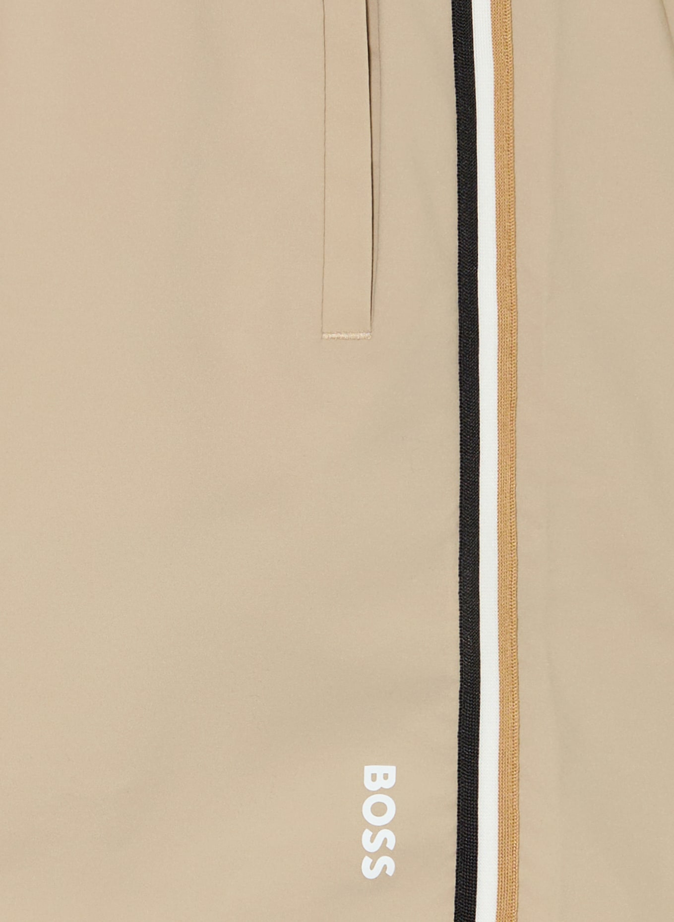 BOSS Swim shorts ICONIC: BEIGE / WHITE / BLACK