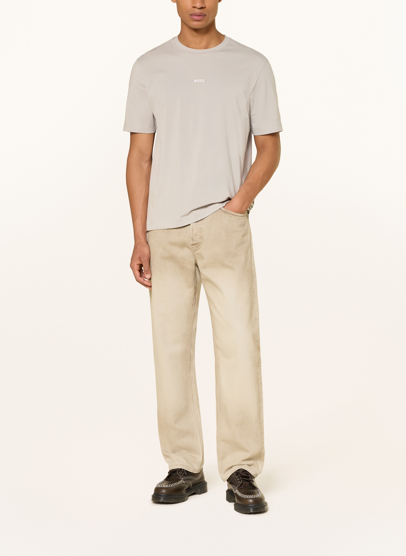 BOSS T-Shirt TCHUP: HELLGRAU