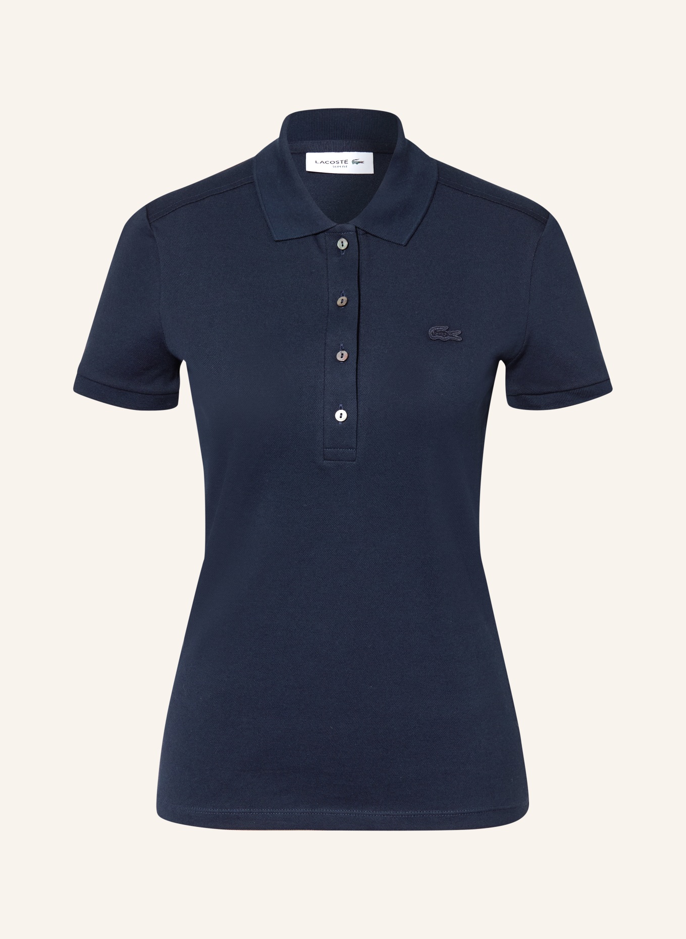 LACOSTE Piqué-Poloshirt: DUNKELBLAU