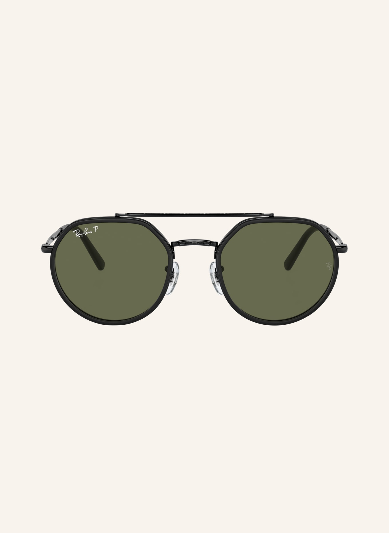 Ray-Ban Zonnebril RB3765: ZWART/GROEN GEPOLARISEERD