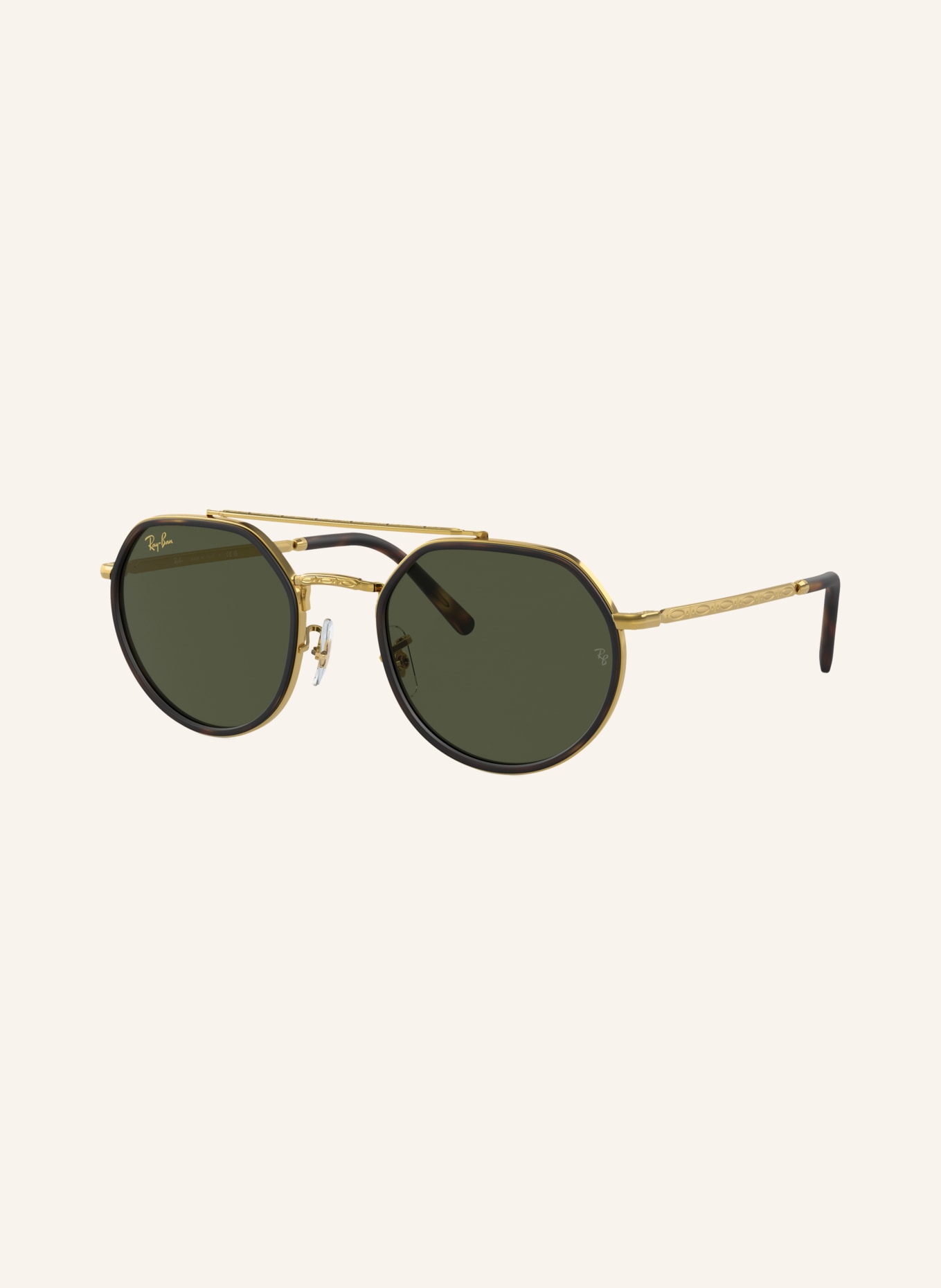 Ray-Ban Zonnebril RB3765: GOUD/ GROEN