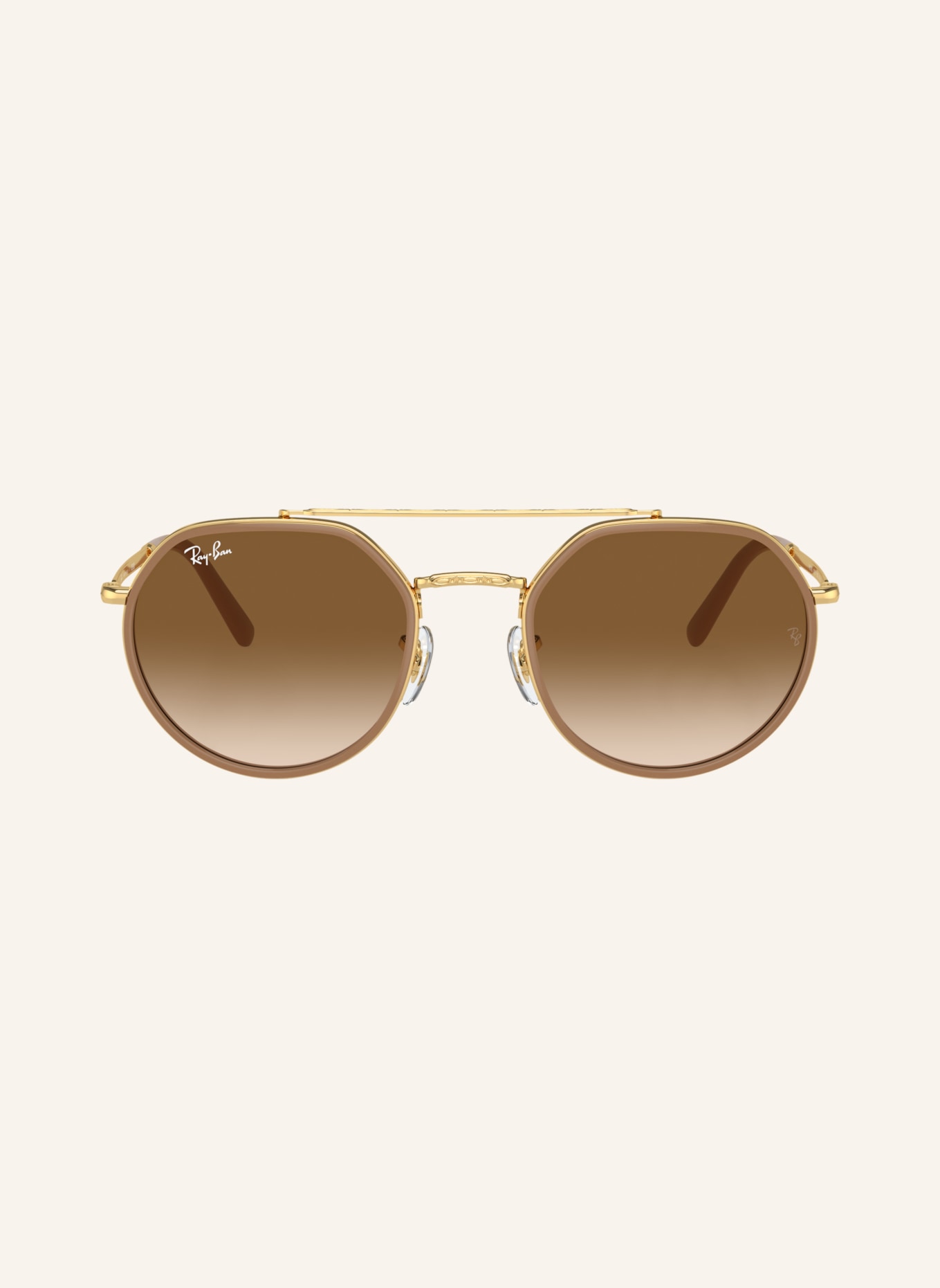 Ray-Ban Zonnebril RB3765: GOUD/LICHTBRUIN VERLOOP
