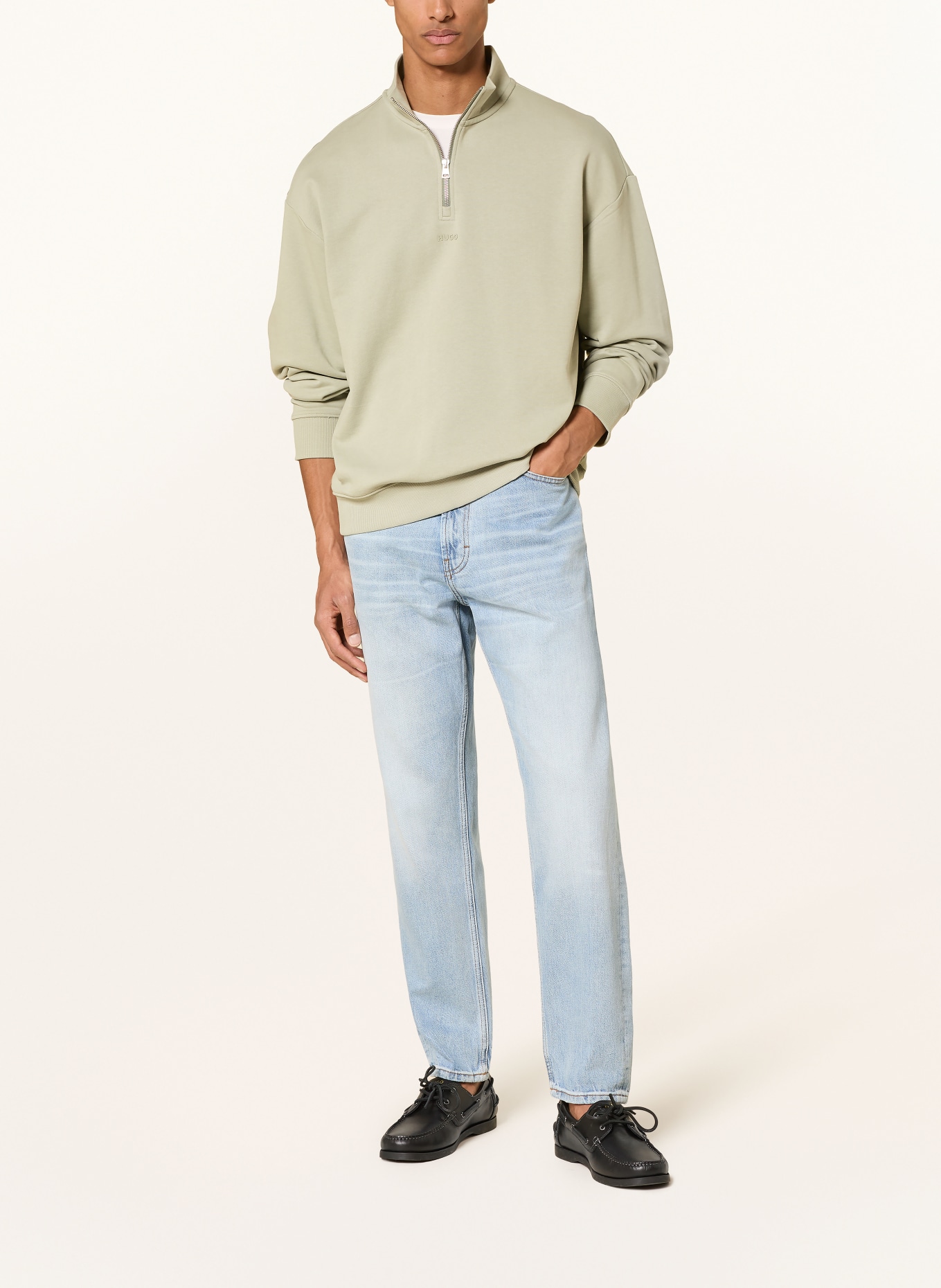 HUGO Pull-over DURTY: VERT CLAIR