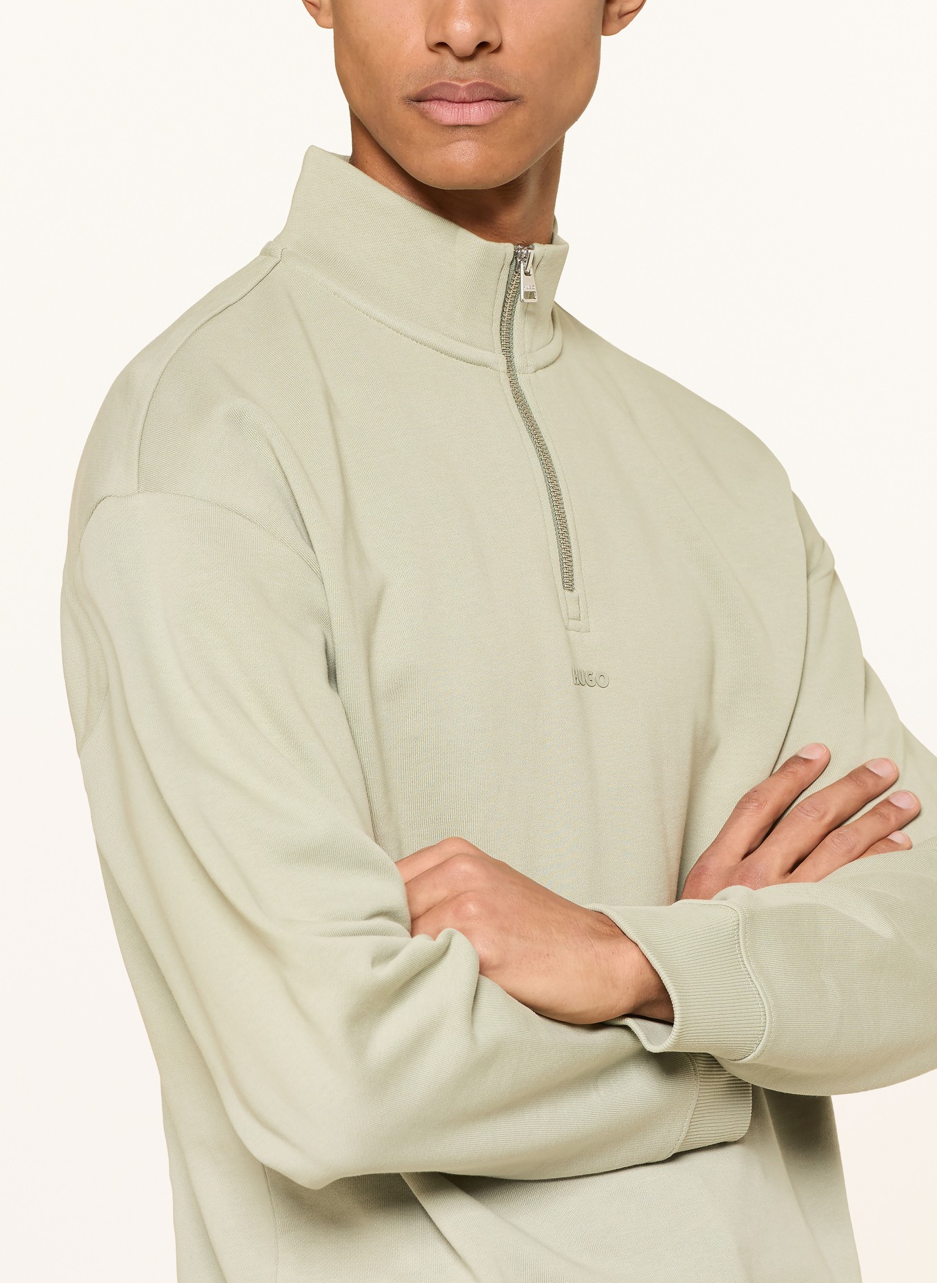 HUGO Pull-over DURTY: VERT CLAIR