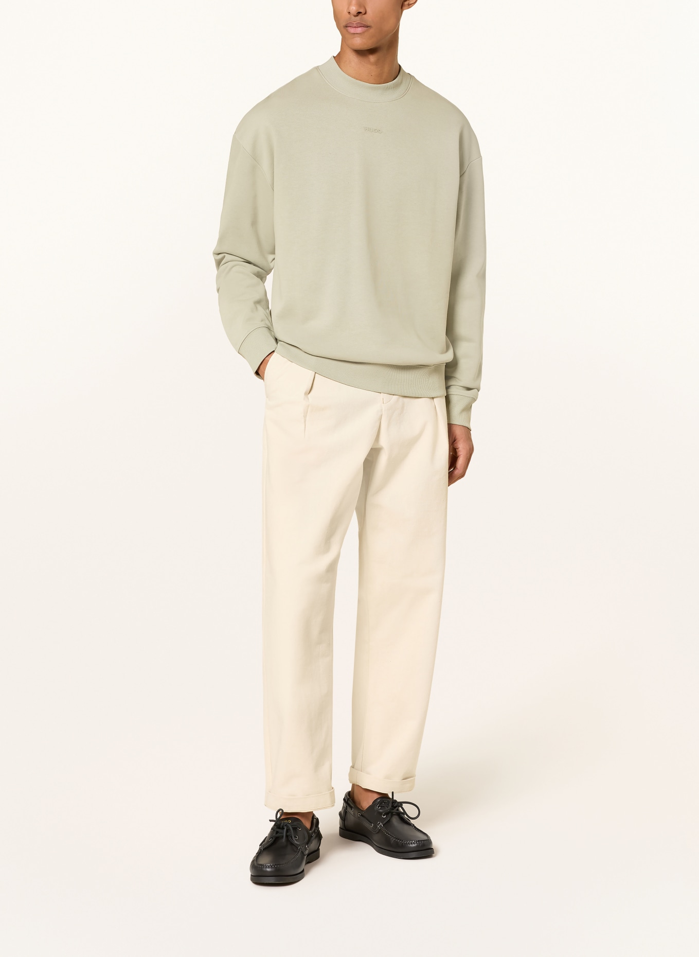 HUGO Sweatshirt DAPOCREW: LICHTGROEN