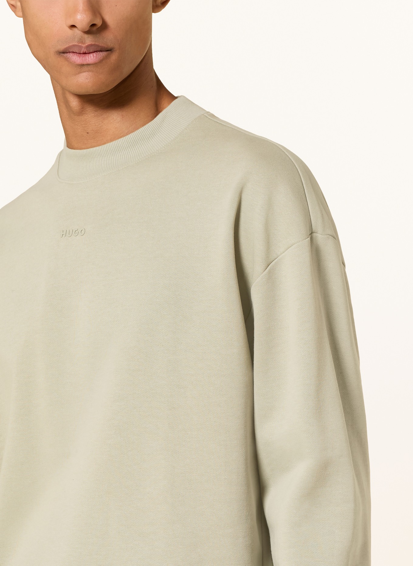 HUGO Sweatshirt DAPOCREW: LICHTGROEN