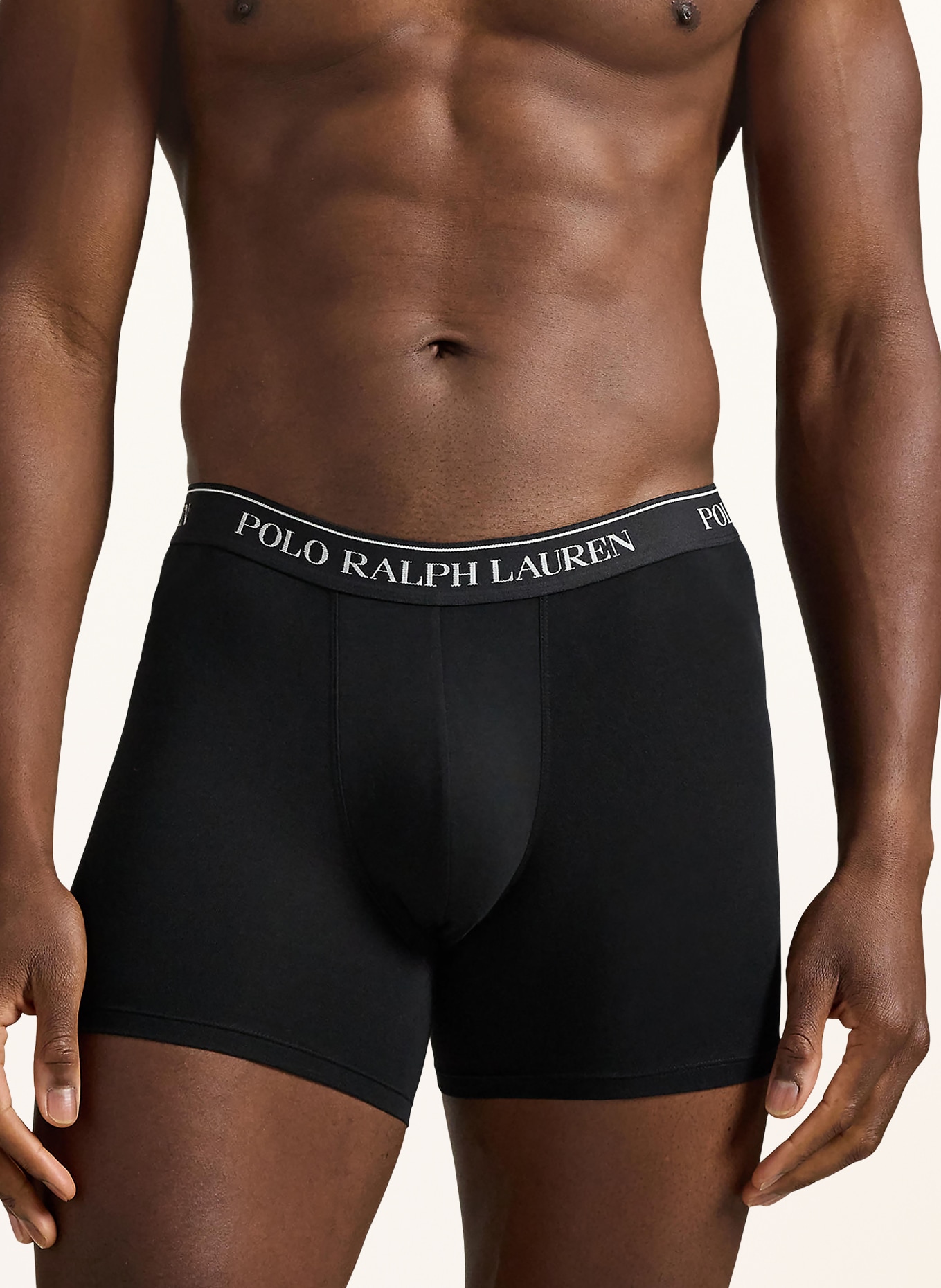 POLO RALPH LAUREN Lot de 3 boxers: NOIR / BLANC / GRIS