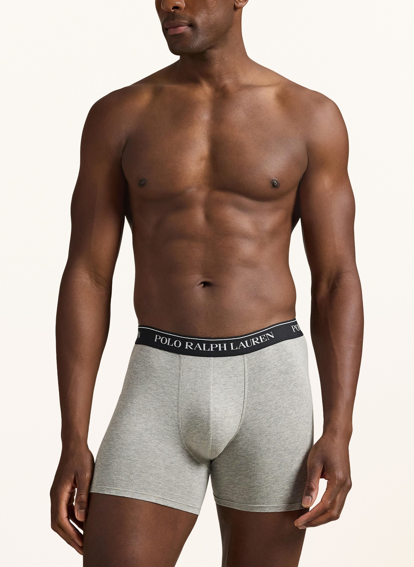 POLO RALPH LAUREN Lot de 3 boxers: NOIR / BLANC / GRIS