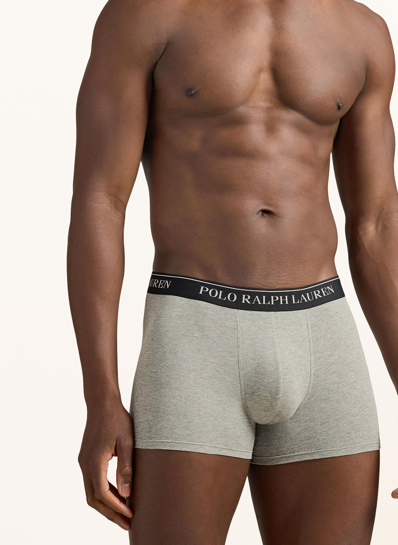 POLO RALPH LAUREN Lot de 3 boxers: NOIR / BLANC / GRIS