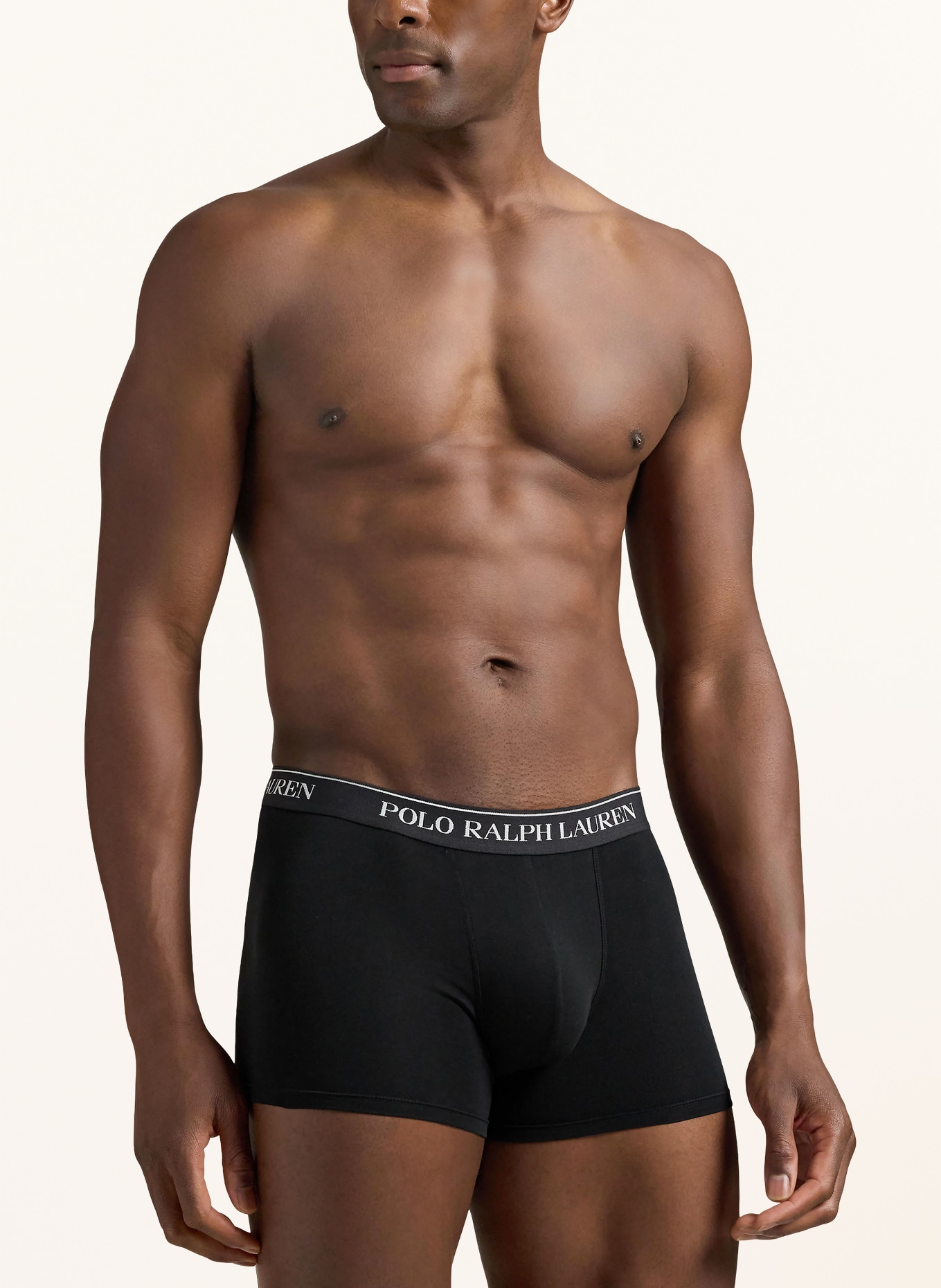 POLO RALPH LAUREN Lot de 3 boxers: NOIR / BLANC / GRIS
