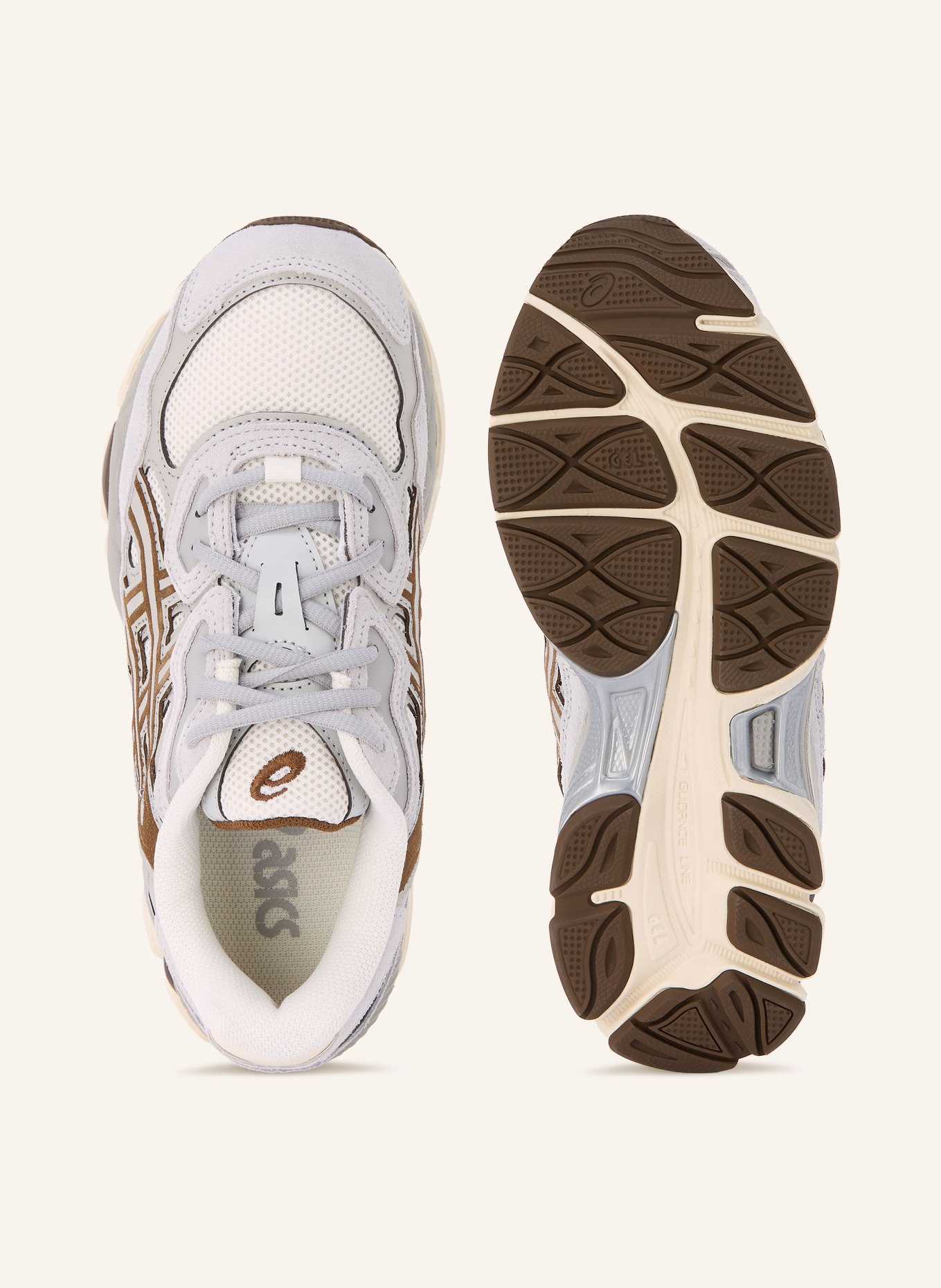 ASICS Sneakers GEL-NYC: GRAY / DARK BROWN / CREAM