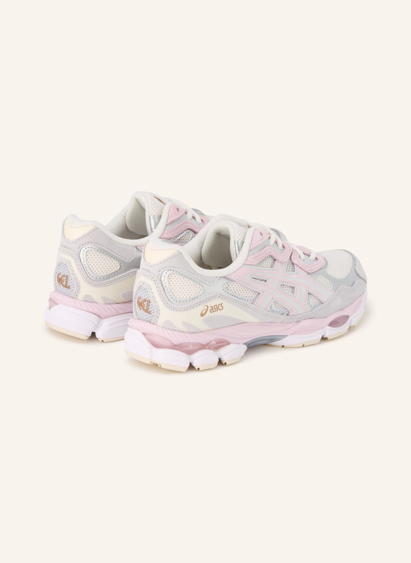 ASICS Sneakersy GEL-NYC: SVĚTLE ŠEDÁ / STŘÍBRNÁ / SVĚTLE RŮŽOVÁ