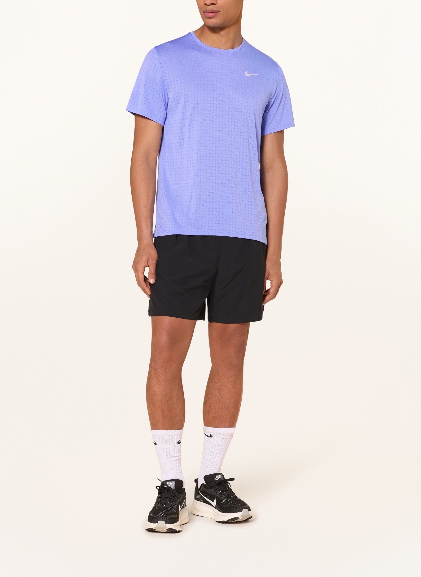 Nike T-shirt de course BREATHE MILER: BLEU CLAIR