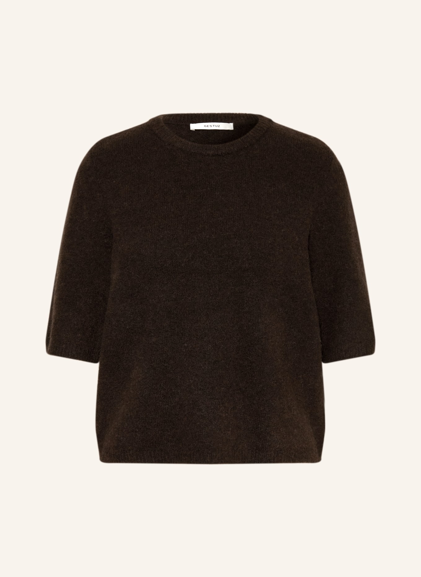 GESTUZ Strickshirt ALPHAGZ mit Alpaka: DUNKELBRAUN