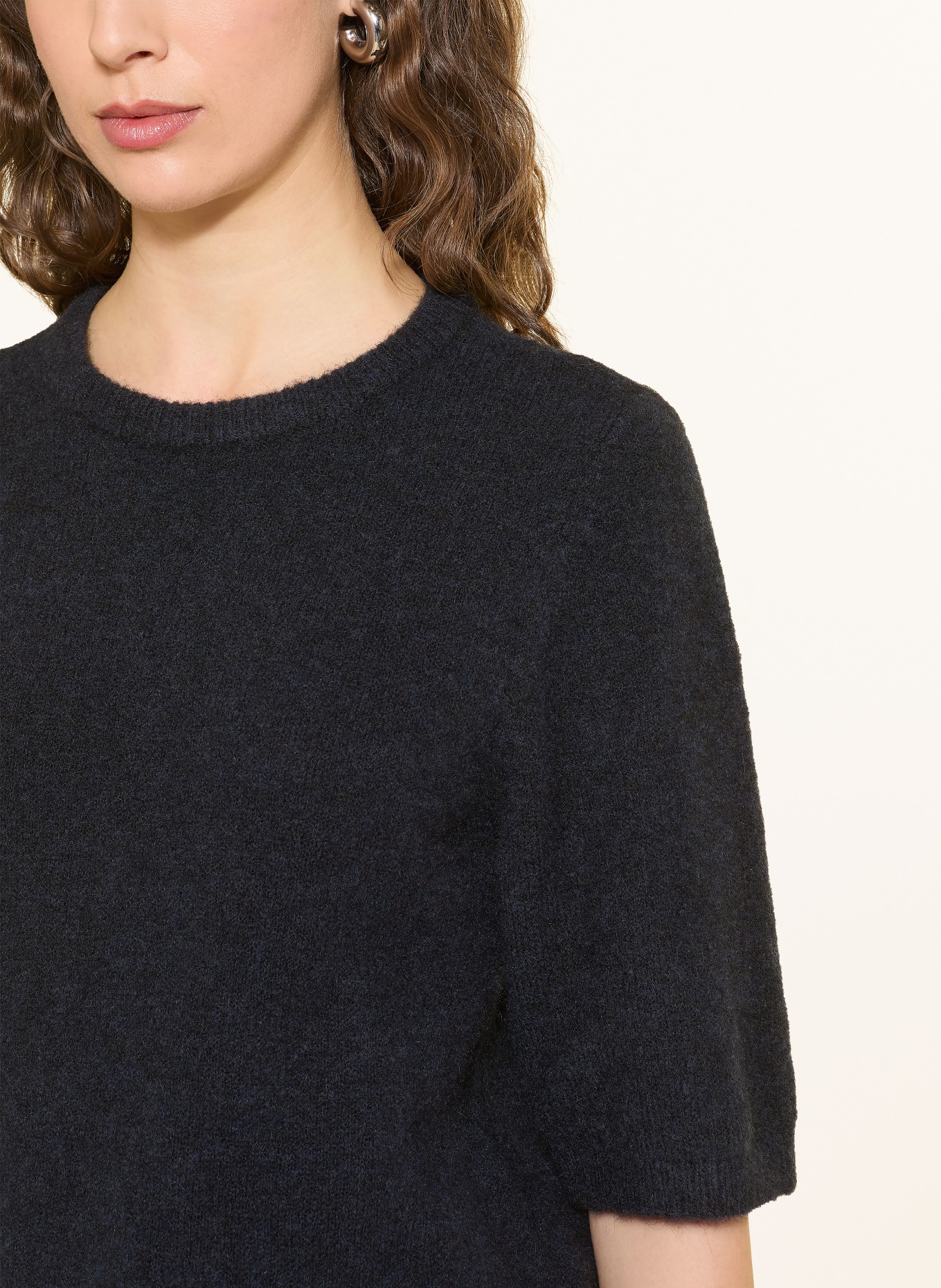 GESTUZ Strickshirt ALPHAGZ mit Alpaka: DUNKELBLAU