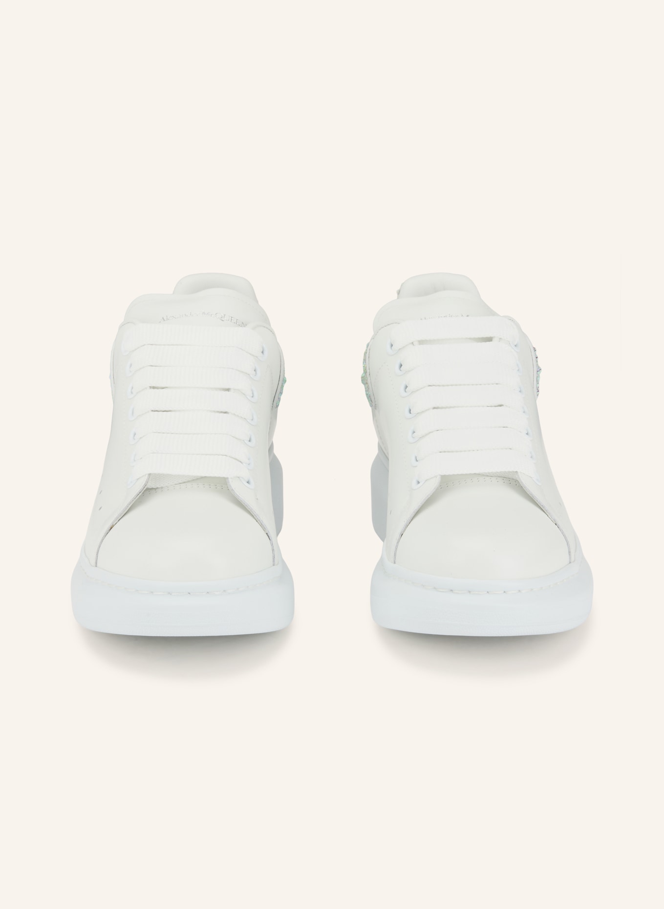 McQUEEN Sneakersy: BIAŁY / SREBRNY