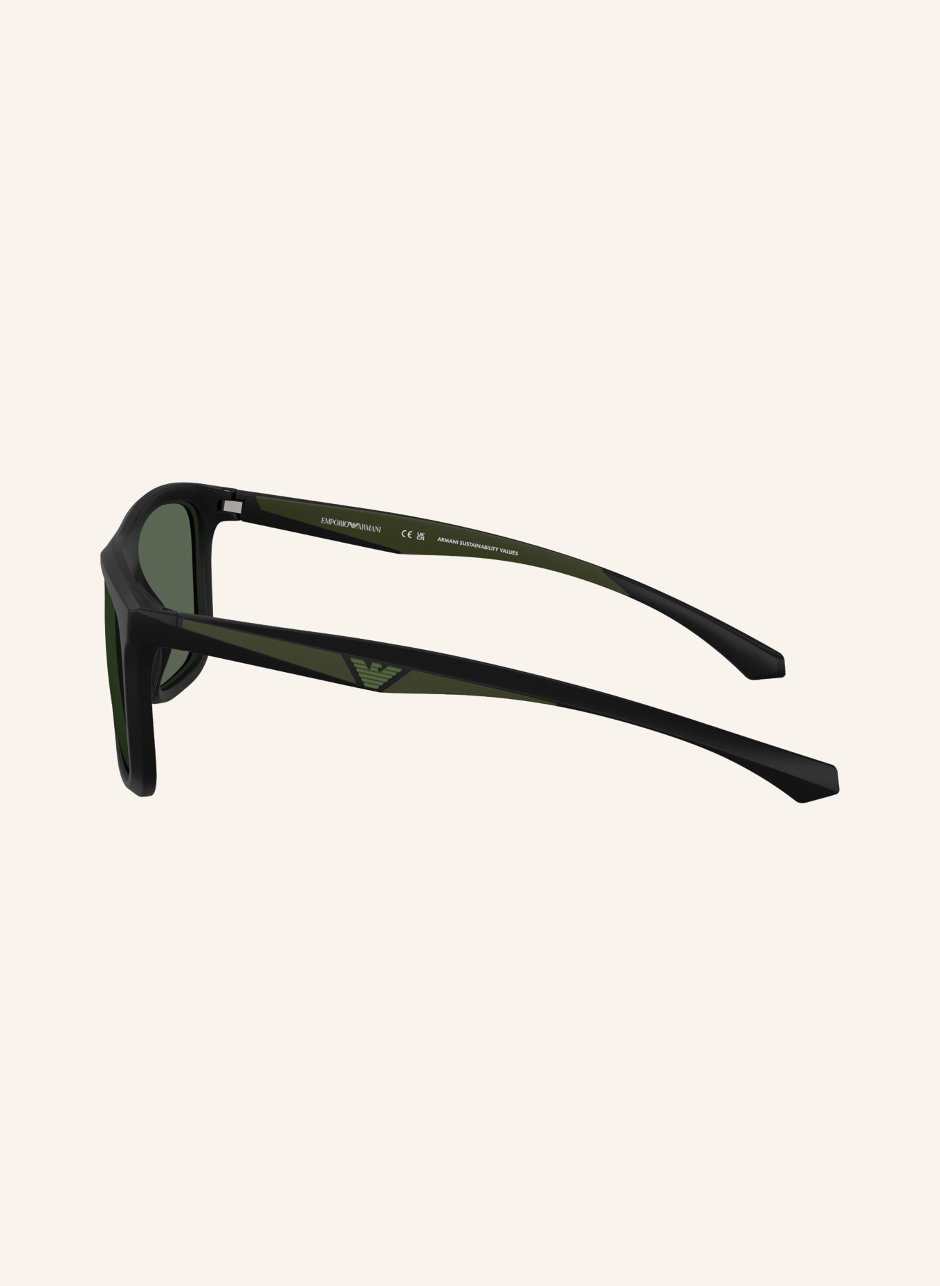 EMPORIO ARMANI Sunglasses EA4234U: MATTE BLACK/ DARK GREEN