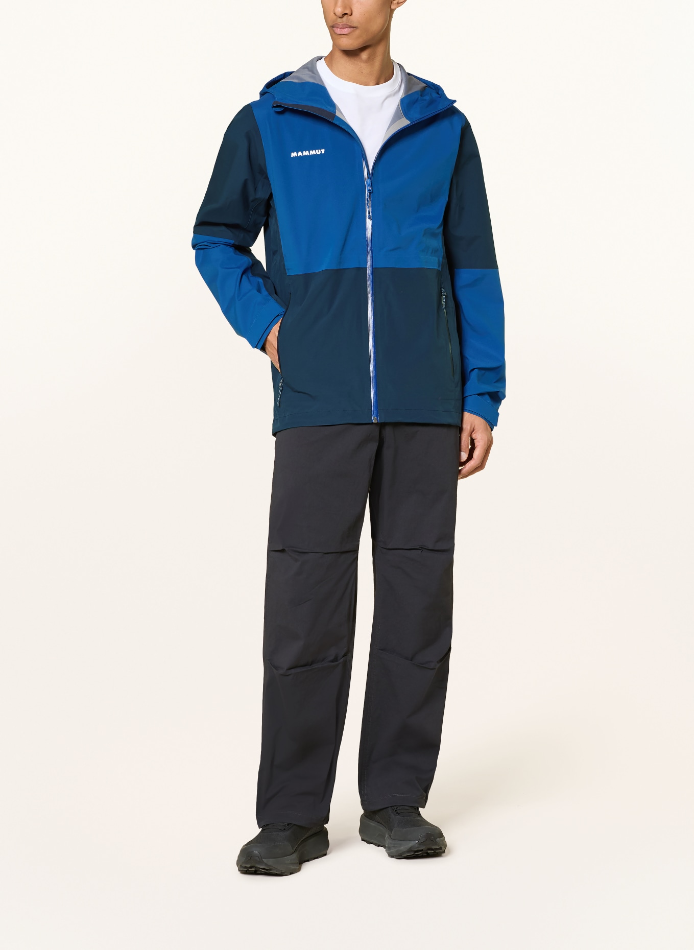 MAMMUT Hardshellová bunda LINARD GUIDE HS: MODRÁ / TMAVĚ MODRÁ