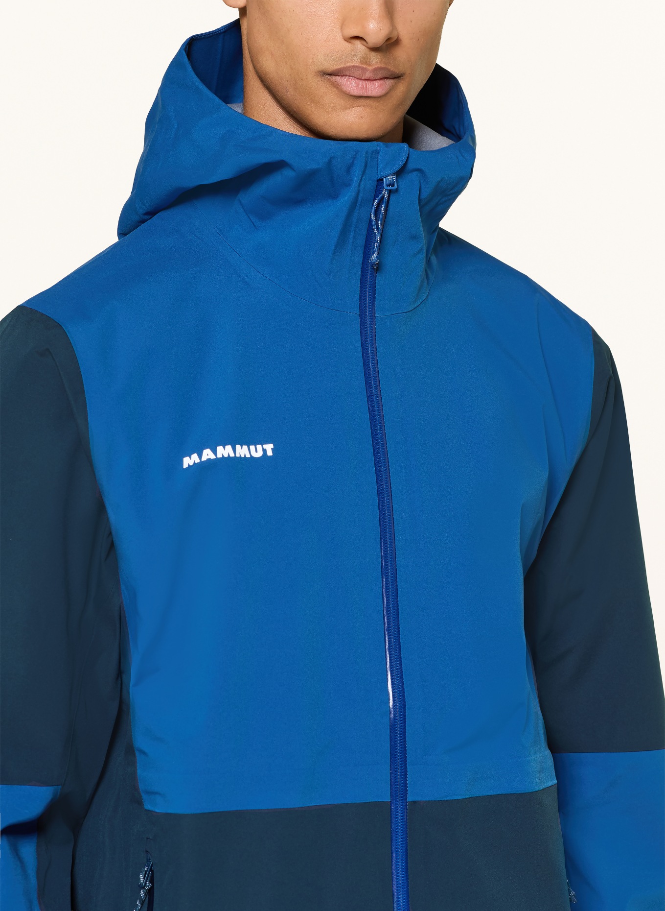 MAMMUT Hardshellová bunda LINARD GUIDE HS: MODRÁ / TMAVĚ MODRÁ