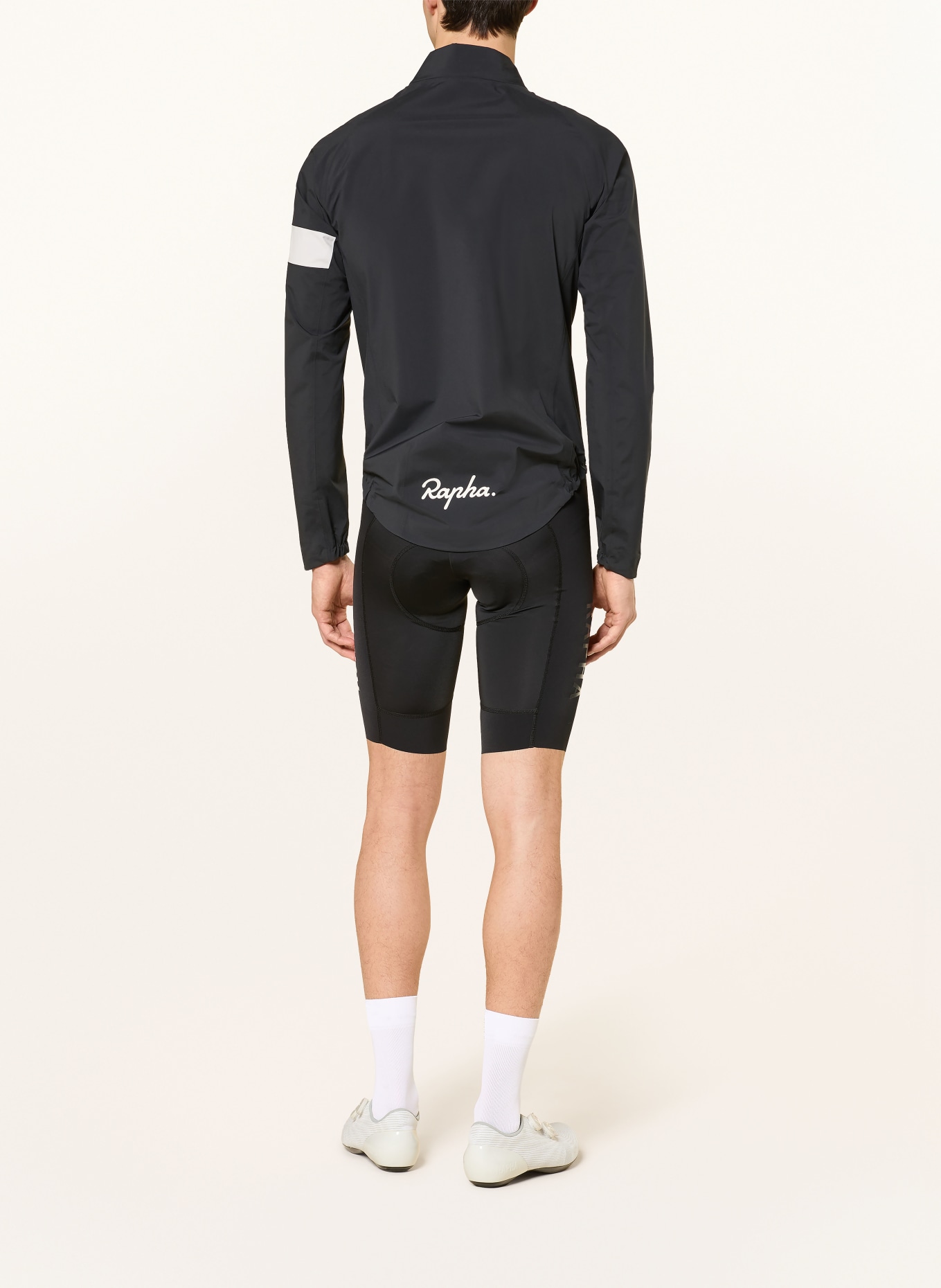 Rapha Cycling jacket CORE RAIN: BLACK / WHITE