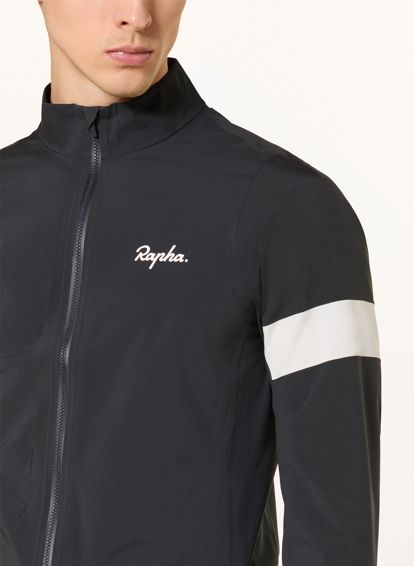 Rapha Cycling jacket CORE RAIN: BLACK / WHITE