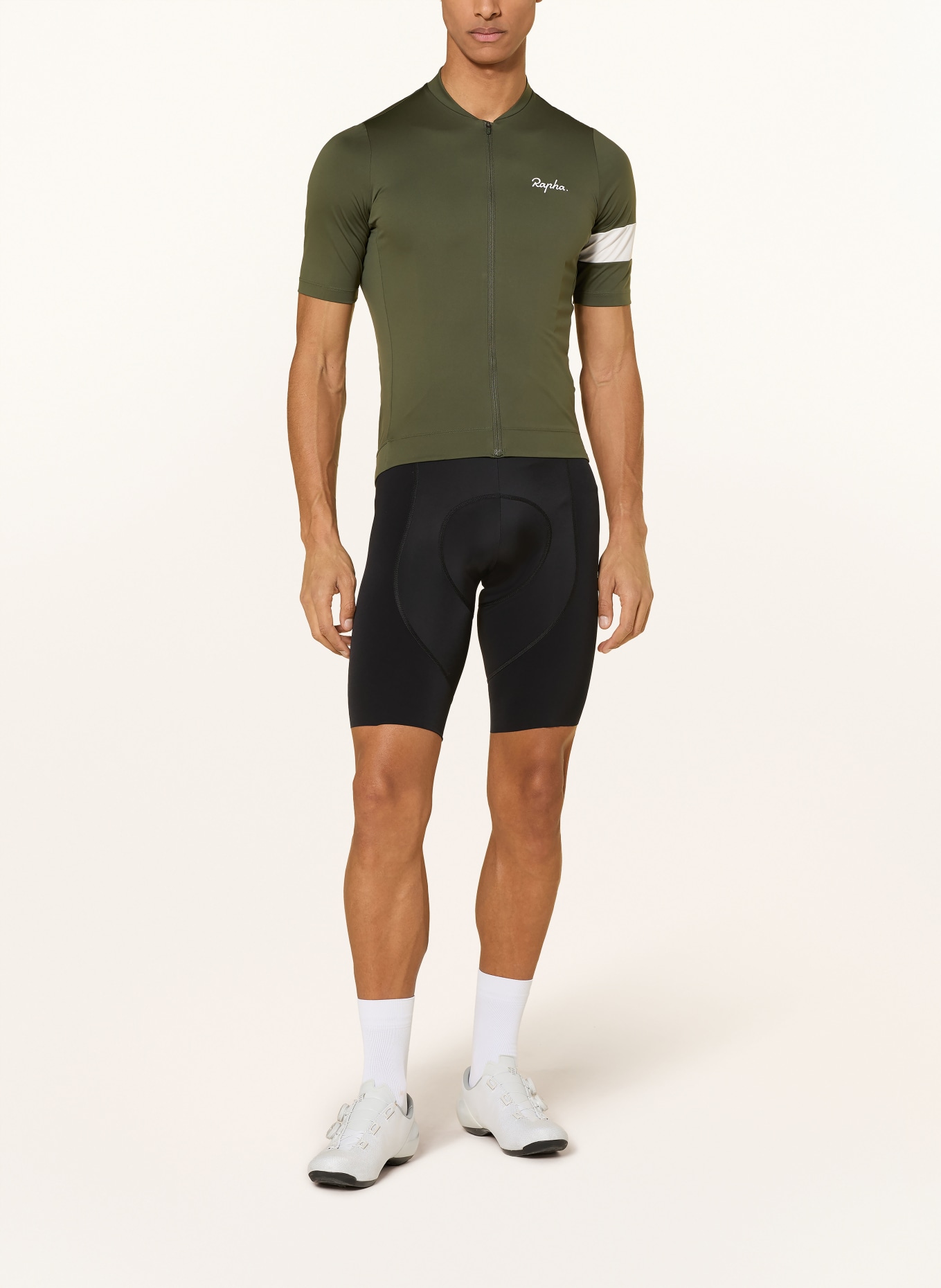 Rapha Cycling jersey CORE: KHAKI / WHITE