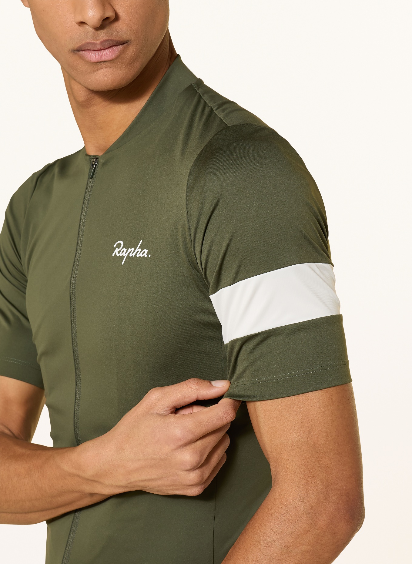 Rapha Cycling jersey CORE: KHAKI / WHITE