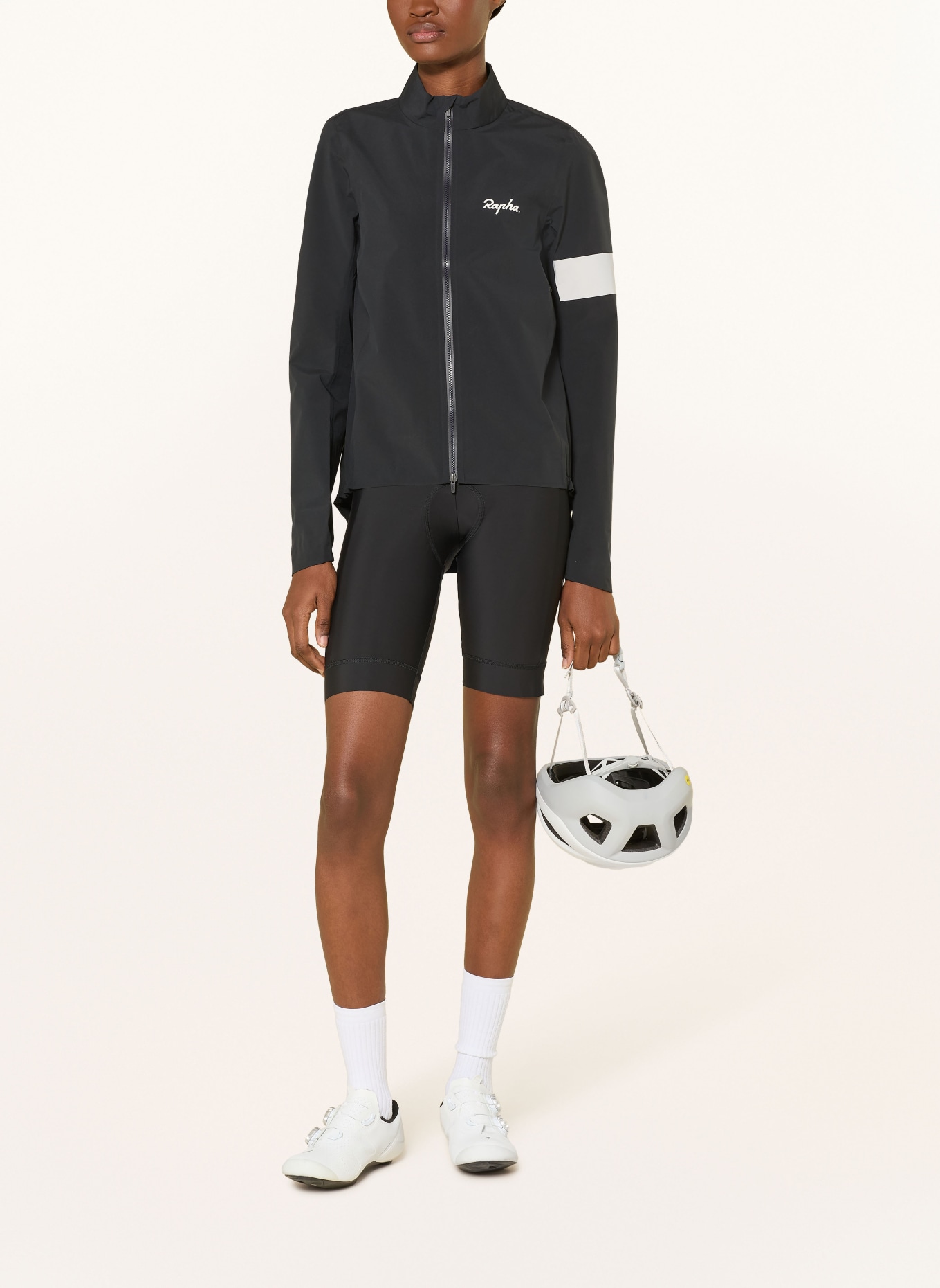 Rapha Radjacke CORE RAIN III: SCHWARZ / WEISS