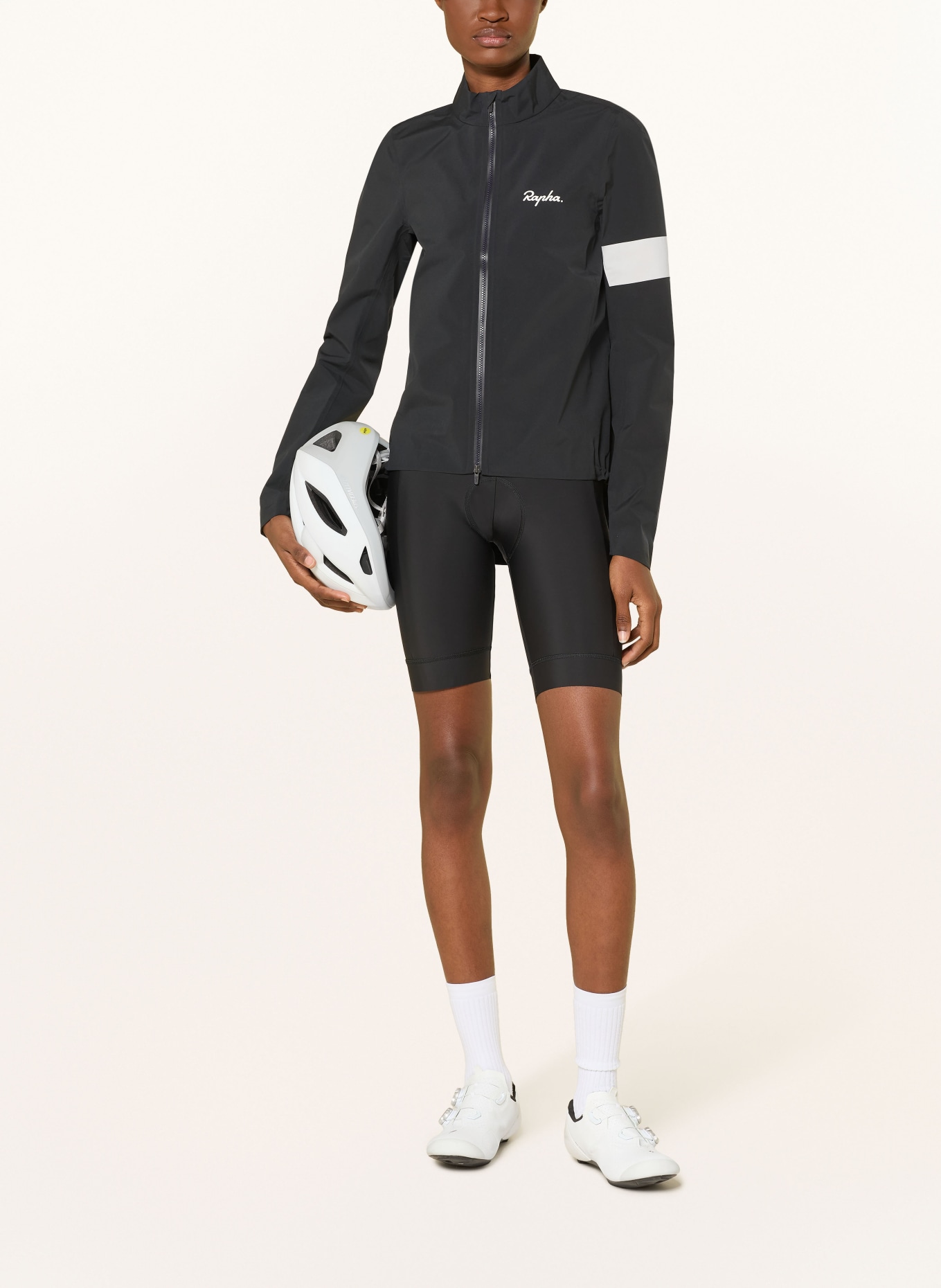 Rapha Radjacke CORE RAIN III: SCHWARZ / WEISS
