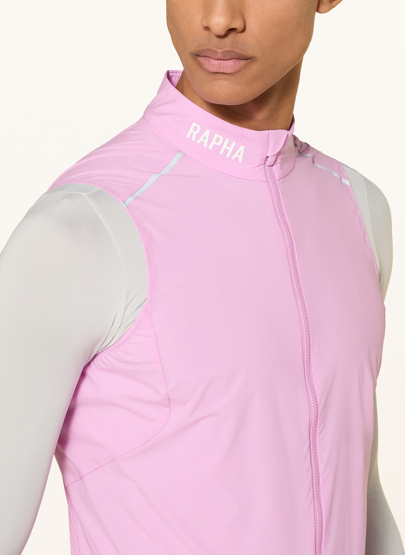 Rapha Fietsvest PRO TEAM GILET II: ROZE / WIT