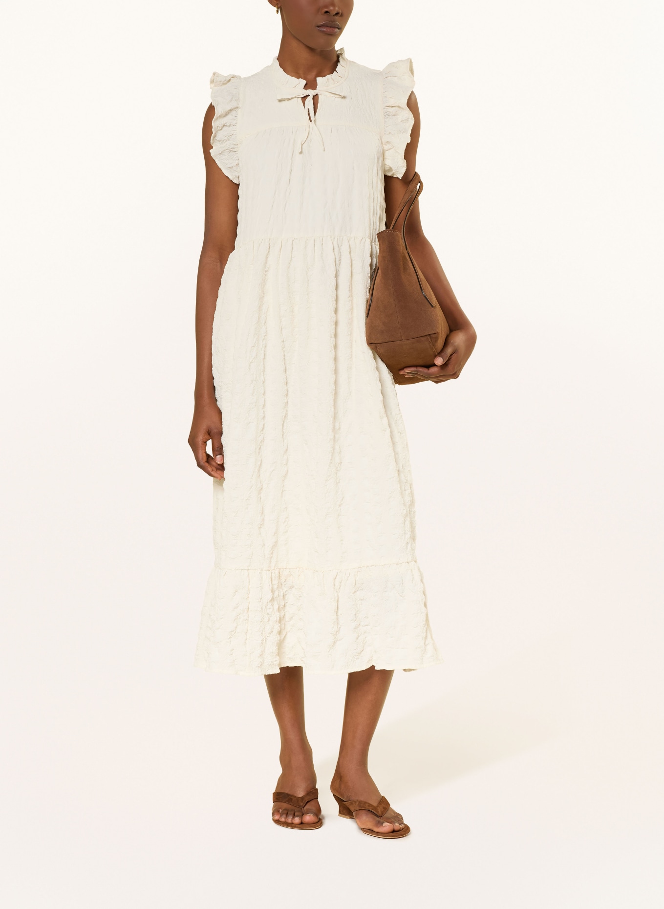 Part Two Robe GIMALINAPW à volants: ÉCRU