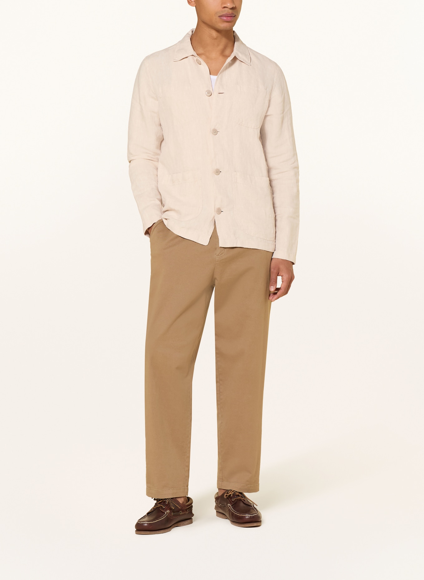 KnowledgeCotton Apparel Survêtement en lin: BEIGE