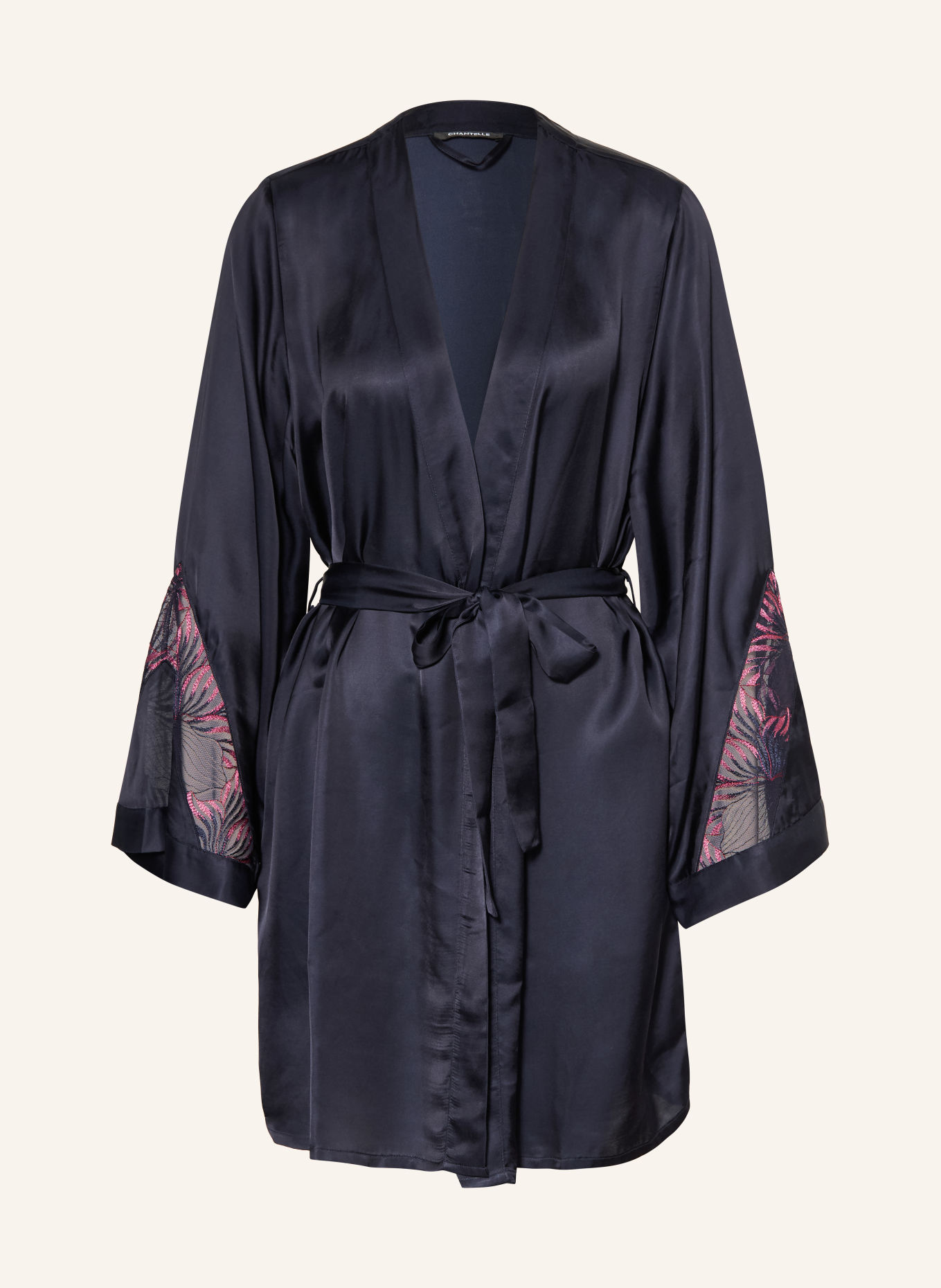 CHANTELLE Damen-Kimono LEGEND aus Satin: SCHWARZ / PINK