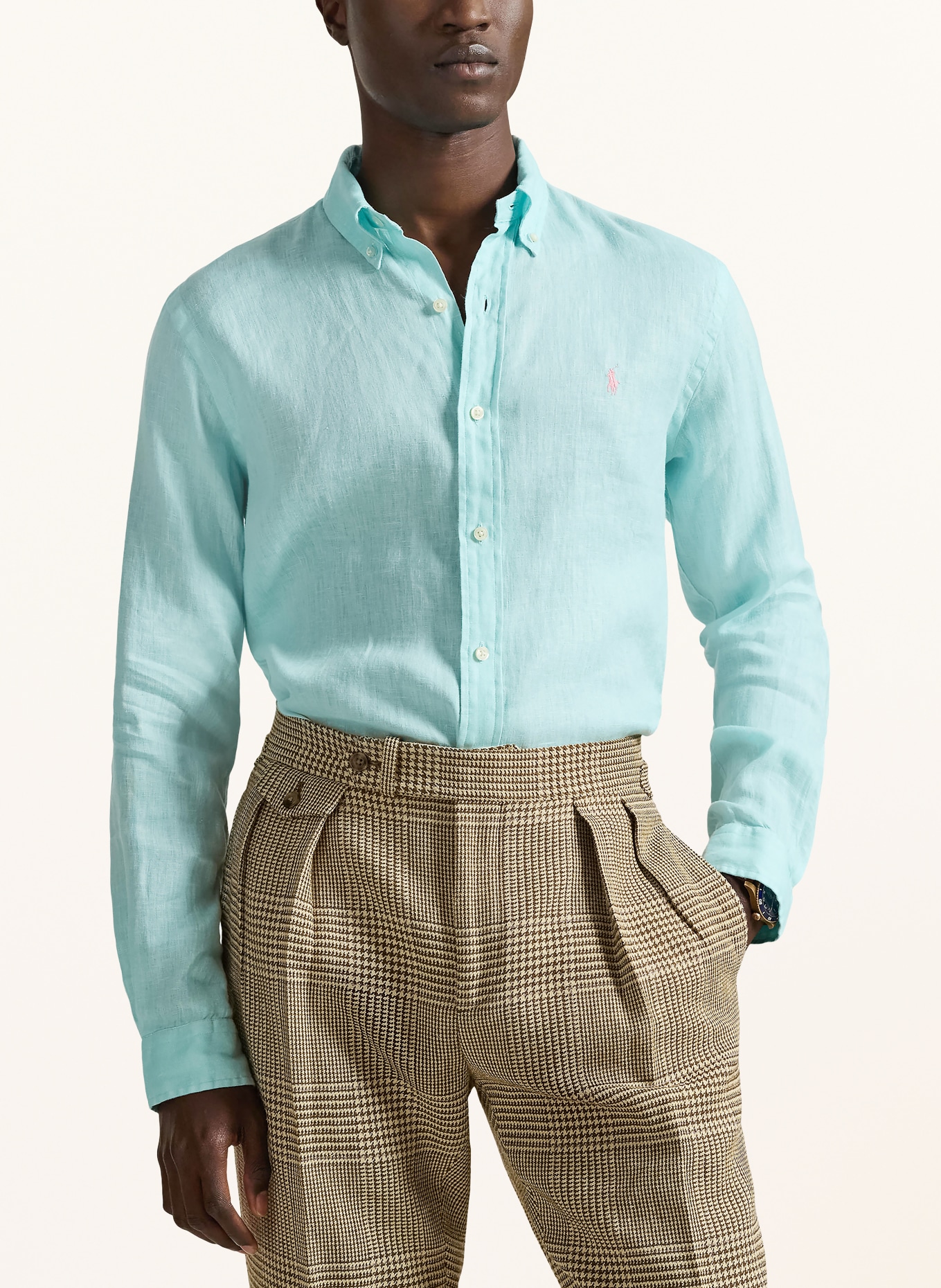 POLO RALPH LAUREN Leinenhemd Slim Fit: MINT