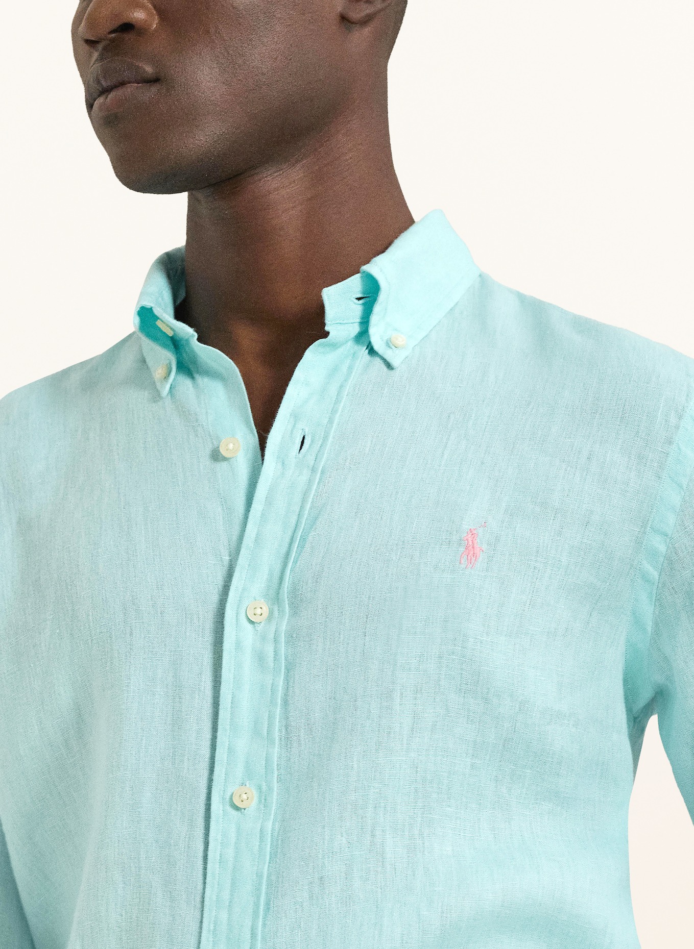 POLO RALPH LAUREN Leinenhemd Slim Fit: MINT