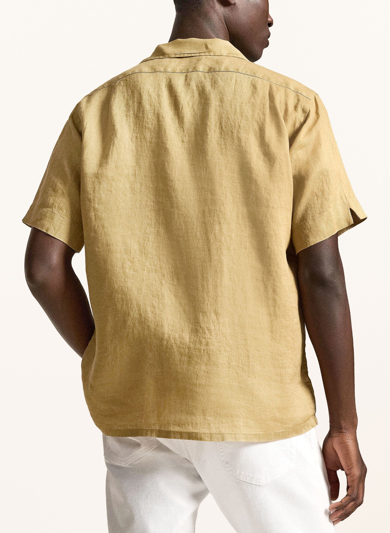 POLO RALPH LAUREN Resort shirt classic fit made of linen: COGNAC