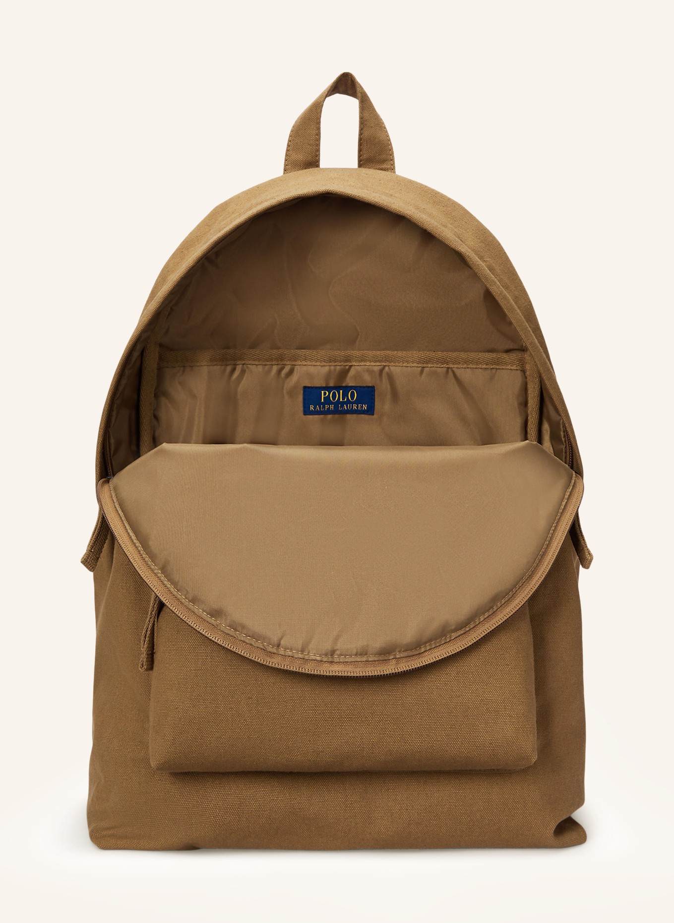 POLO RALPH LAUREN Backpack: KHAKI / SILVER