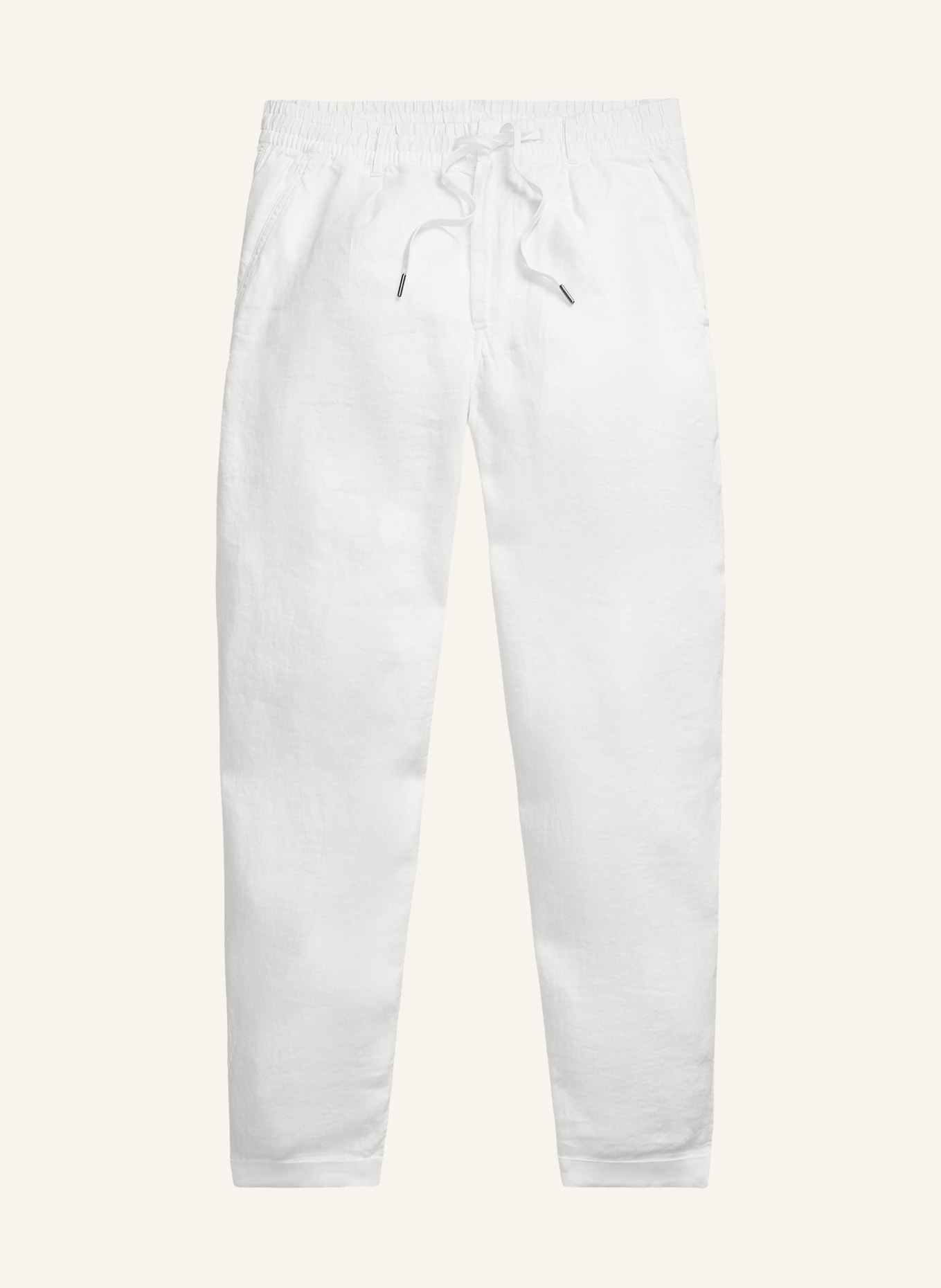 POLO RALPH LAUREN Leinenhose im Jogging-Stil Slim Tapered Fit: WEISS