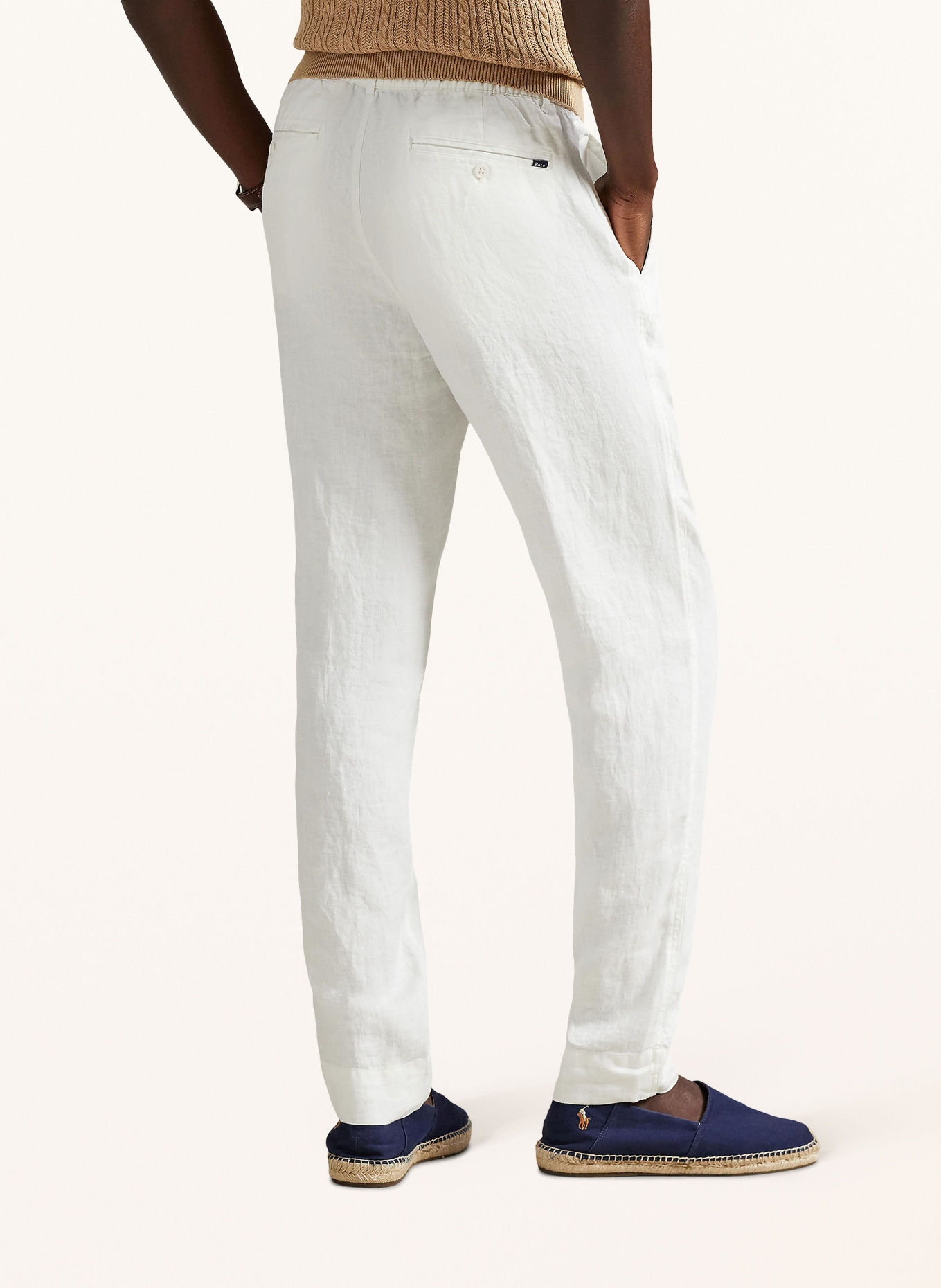 POLO RALPH LAUREN Leinenhose im Jogging-Stil Slim Tapered Fit: WEISS