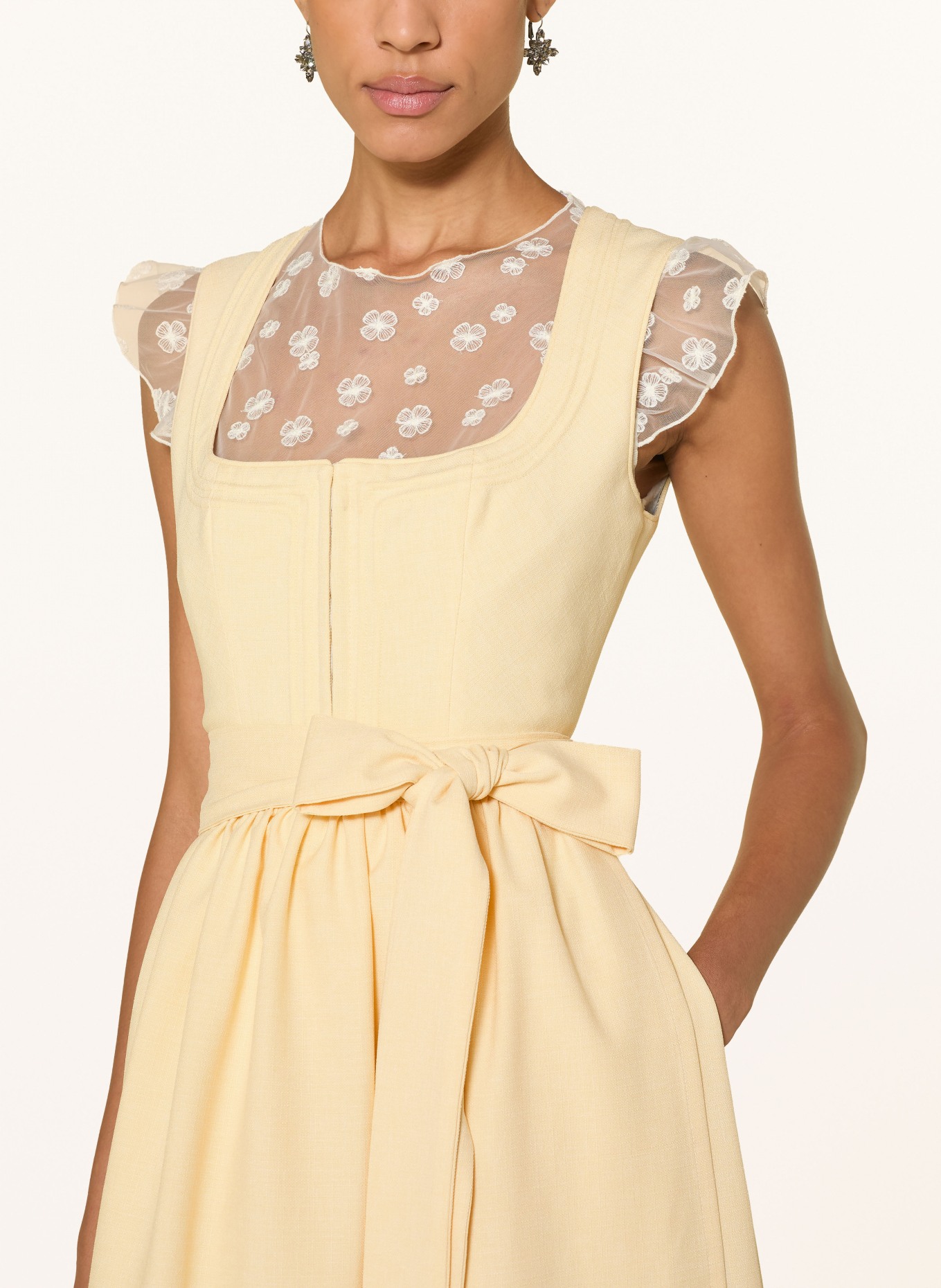 LIMBERRY Dirndl AURELIE: HELLGELB / HELLGELB / WEISS