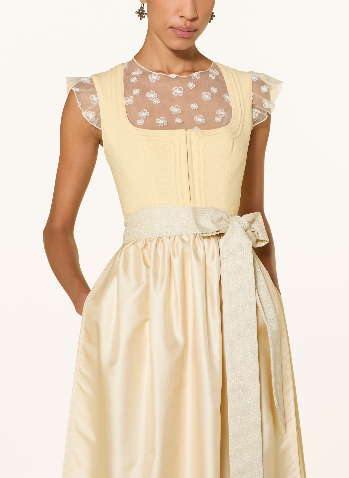 LIMBERRY Dirndl AURELIE: HELLGELB / HELLGELB / WEISS