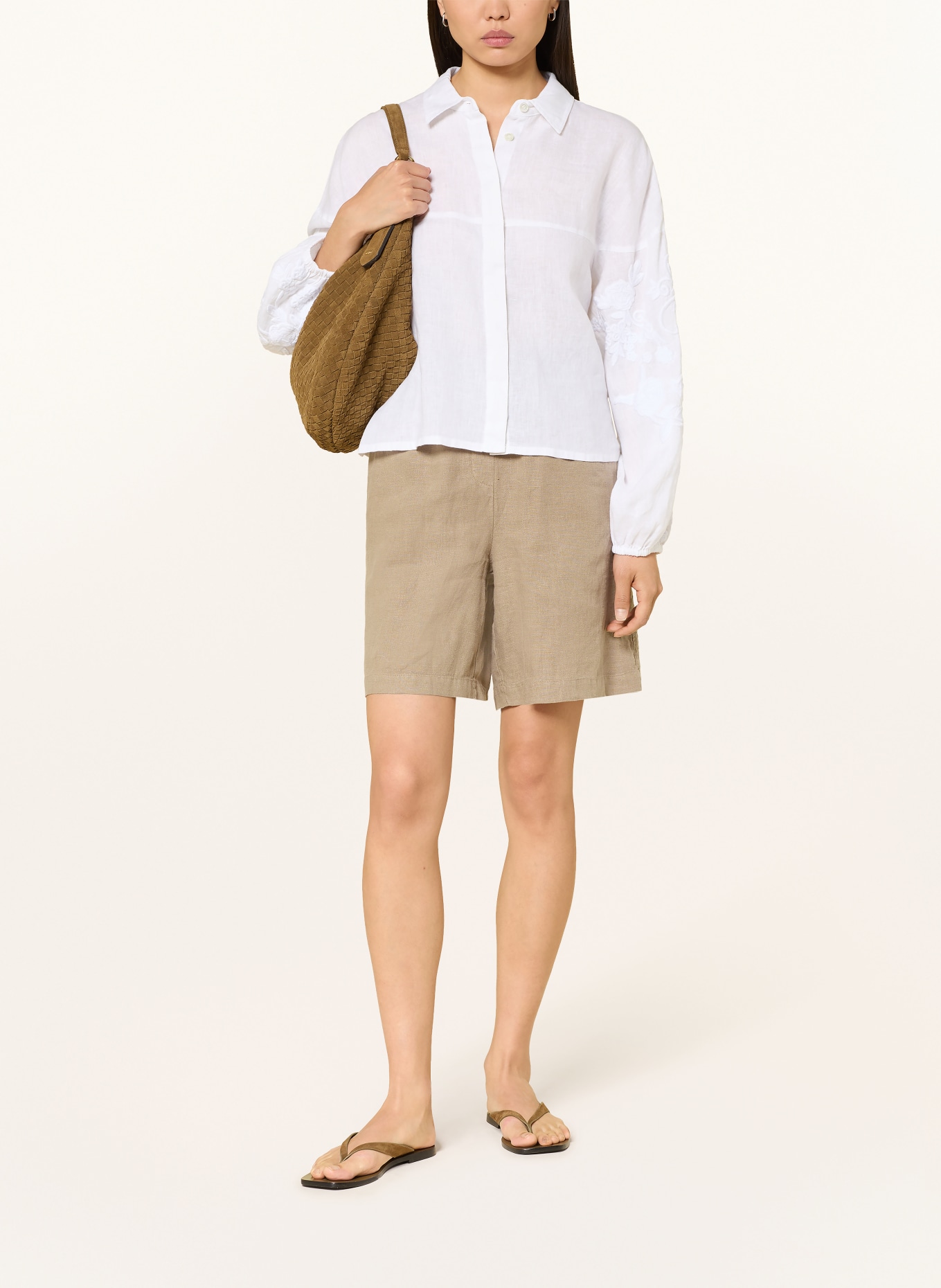 MOS MOSH Leinenshorts MMEMMIE: KHAKI