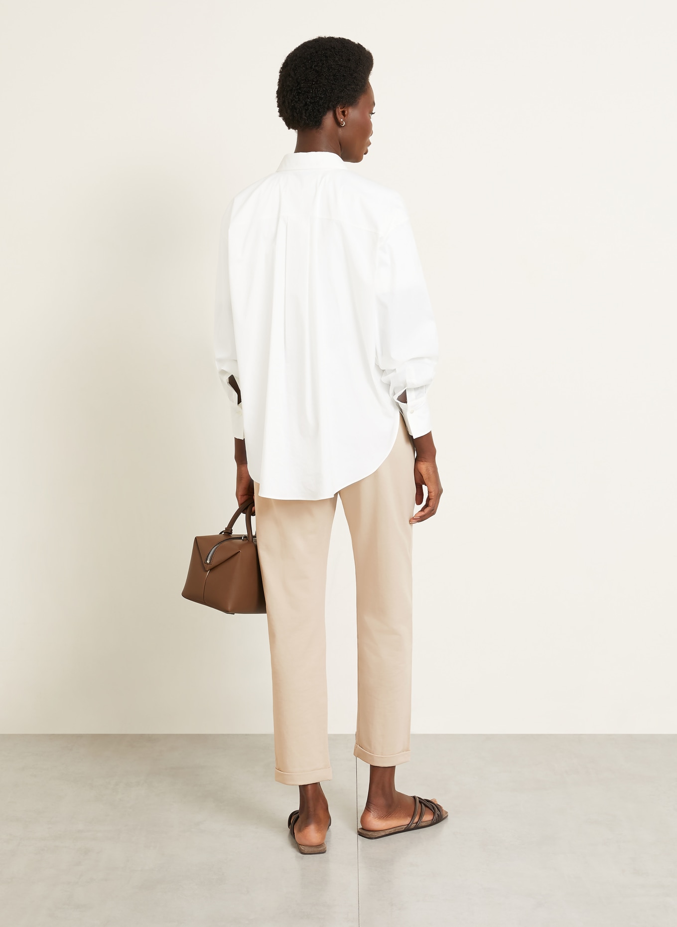 BRUNELLO CUCINELLI Hose im Joggingstil mit Schmucksteinen: HELLBRAUN