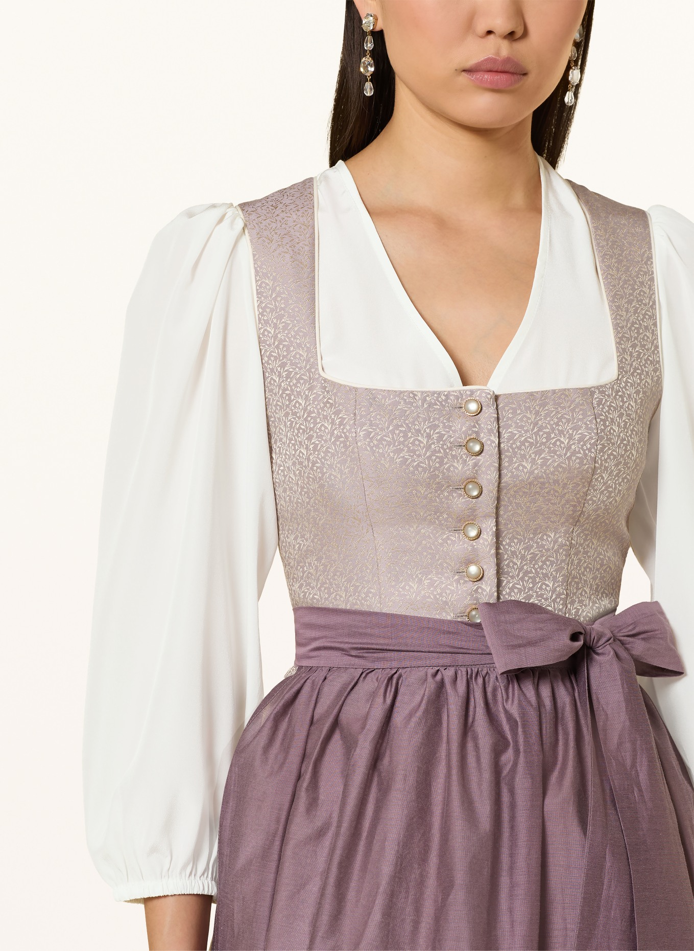 ALISSA BY KINGA MATHE Bluzka do sukienki bawarskiej LEA z rękawami 3/4: ECRU