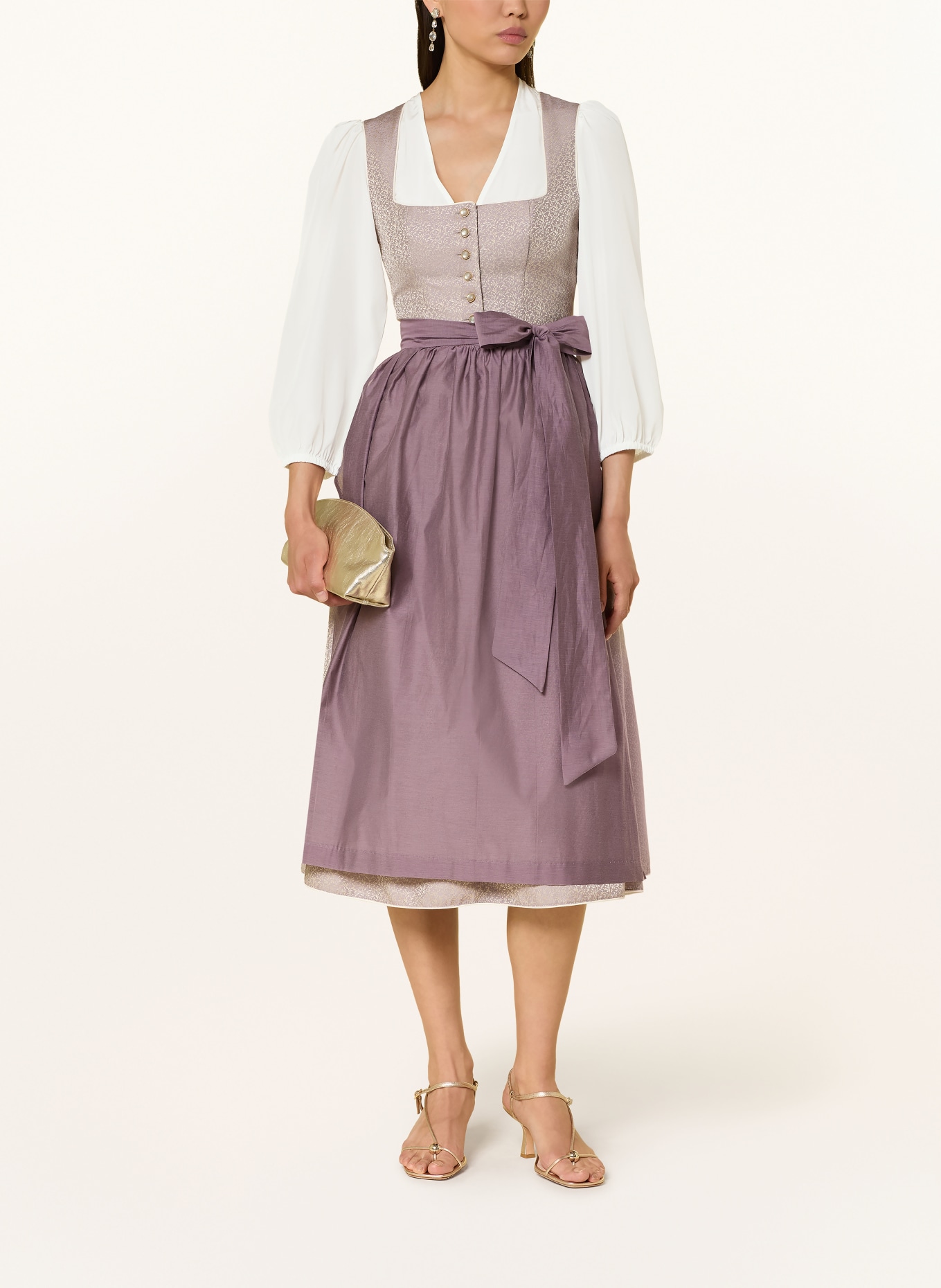 ALISSA BY KINGA MATHE Bluzka do sukienki bawarskiej LEA z rękawami 3/4: ECRU