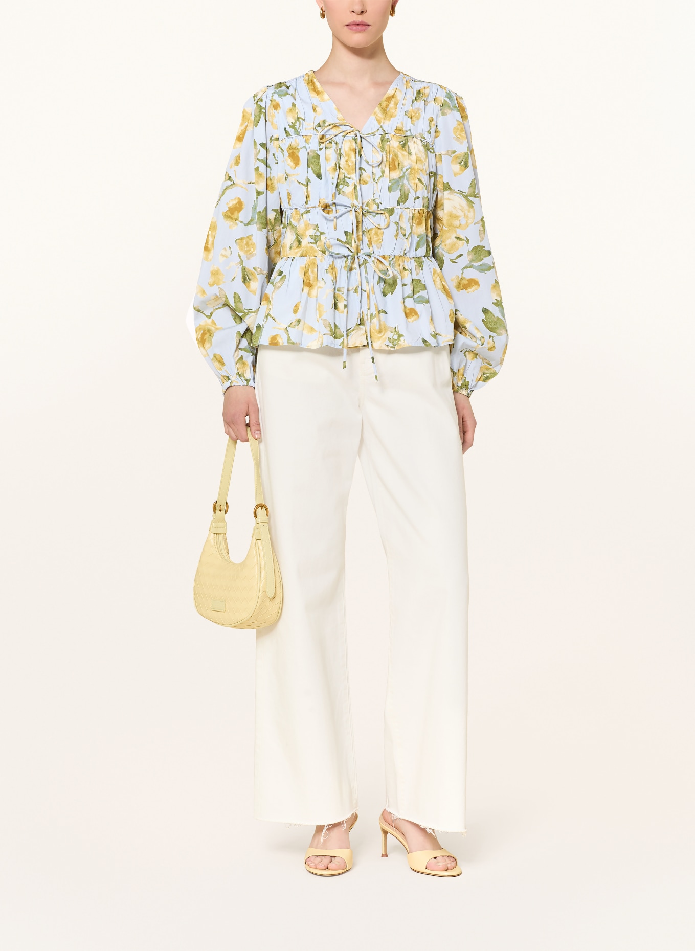 Y.A.S. Bluse: HELLBLAU / GELB / GRÜN