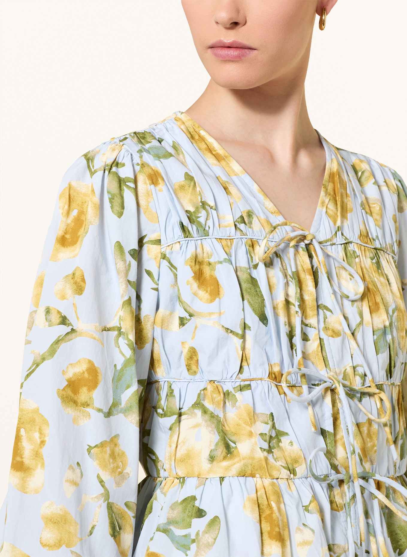 Y.A.S. Bluse: HELLBLAU / GELB / GRÜN