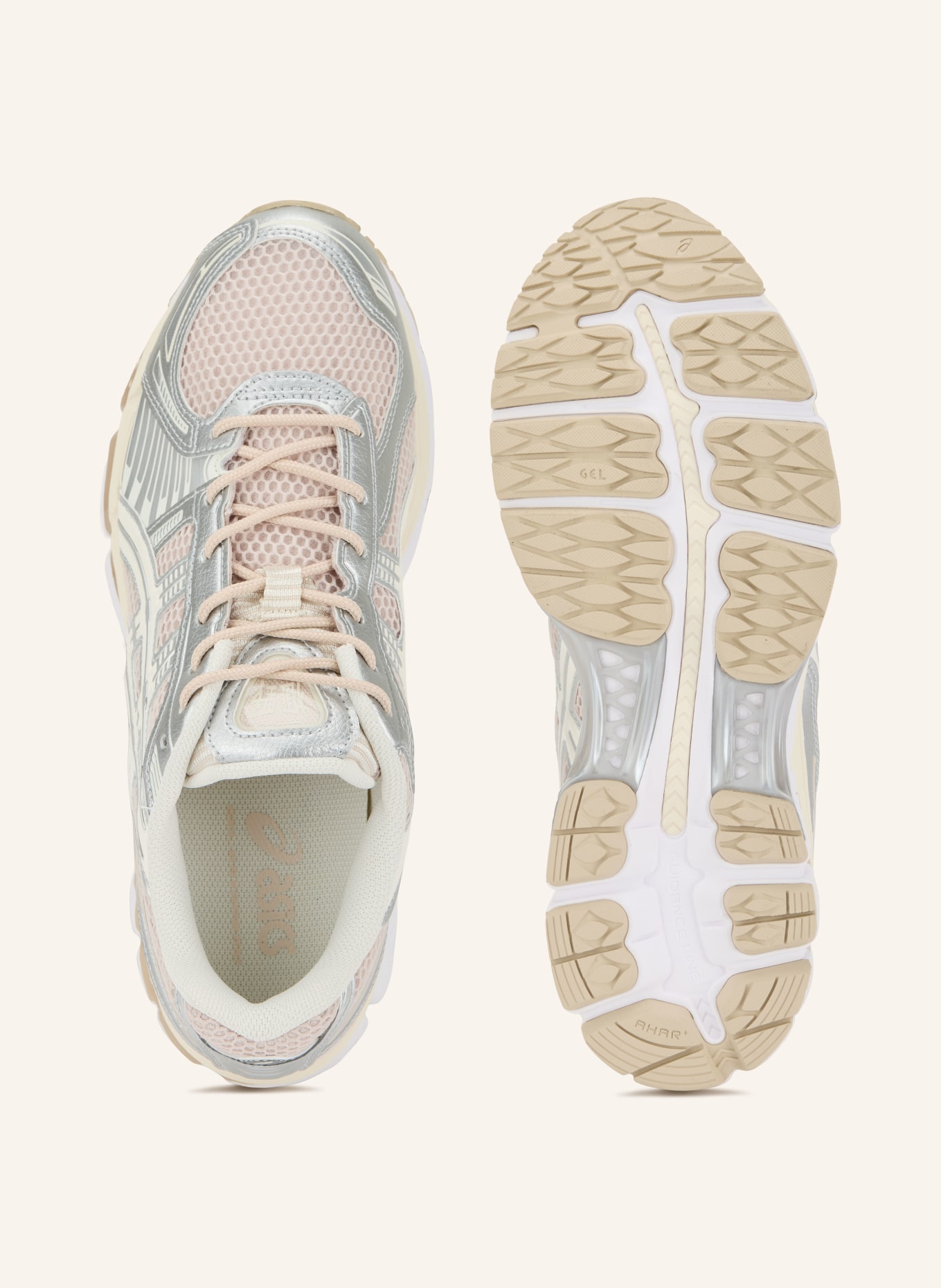 ASICS GEL-KAYANO 12.1 sneaker: SILVER / ROSE / WHITE