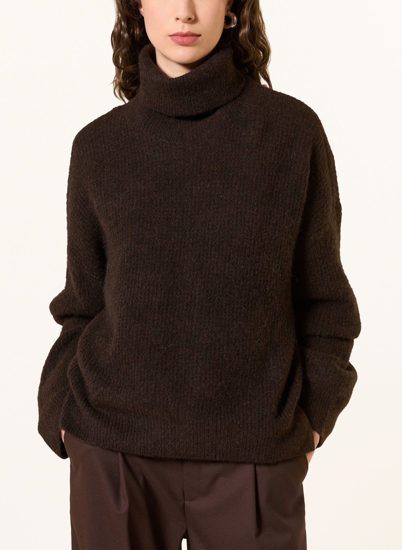 GESTUZ Rollkragenpullover ALPHAGZ mit Alpaka: DUNKELBRAUN