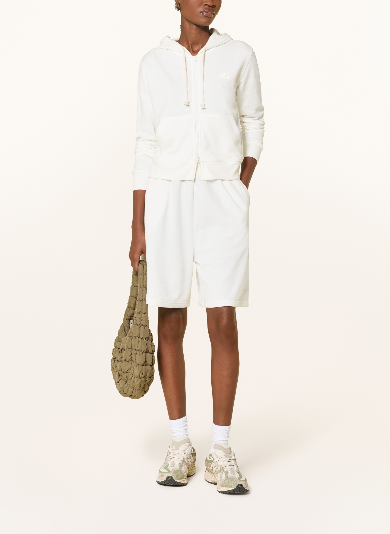 new balance COASTAL sweat jacket: WHITE